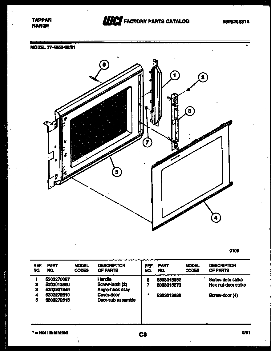 08 - UPPER OVEN DOOR PARTS