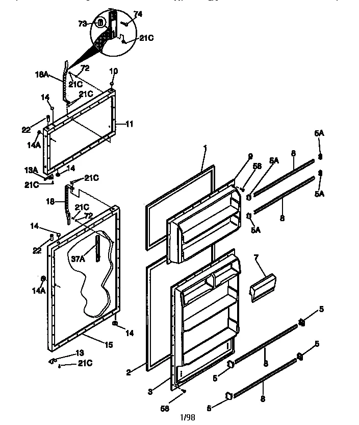 FRESH FOOD AND FREEZER DOOR