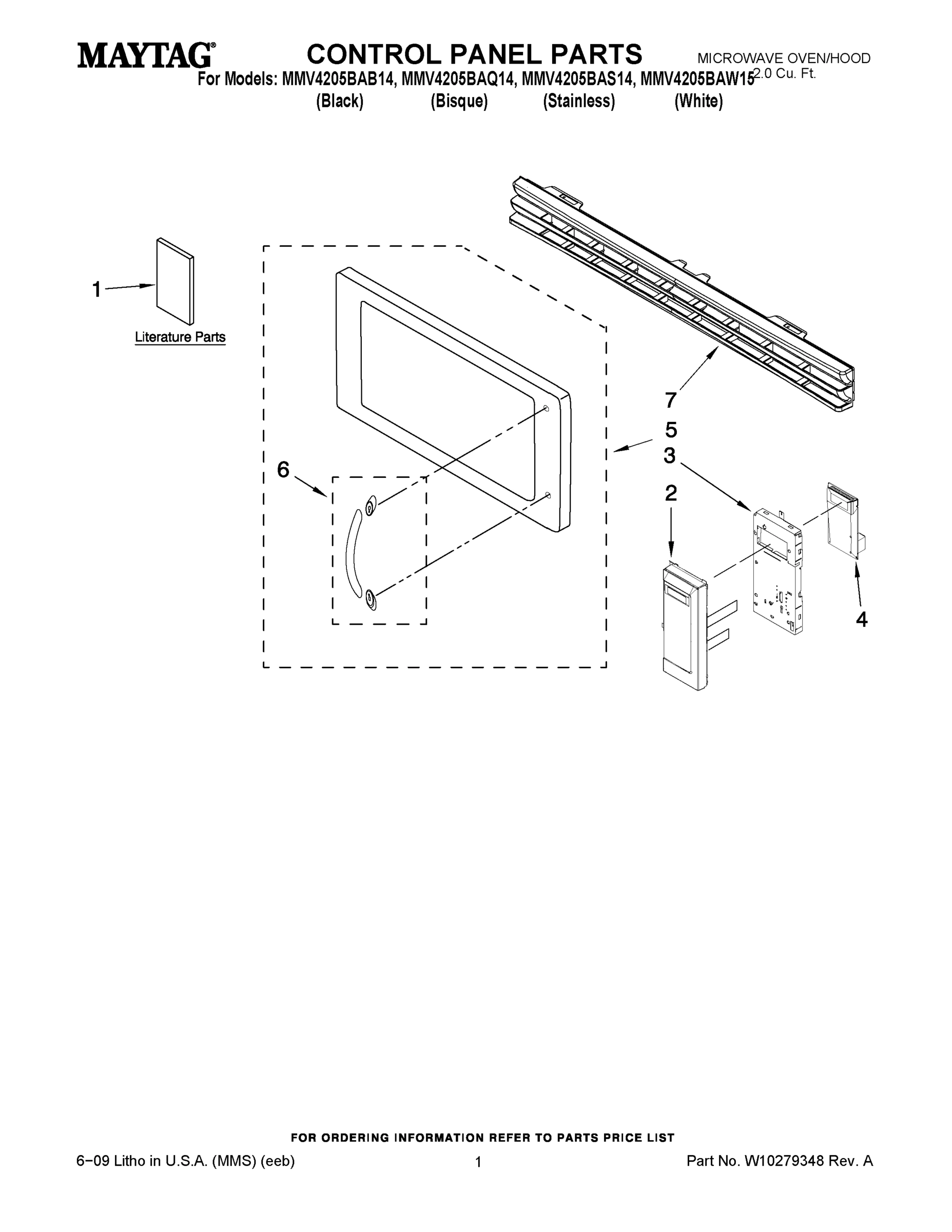 01 - CONTROL PANEL PARTS