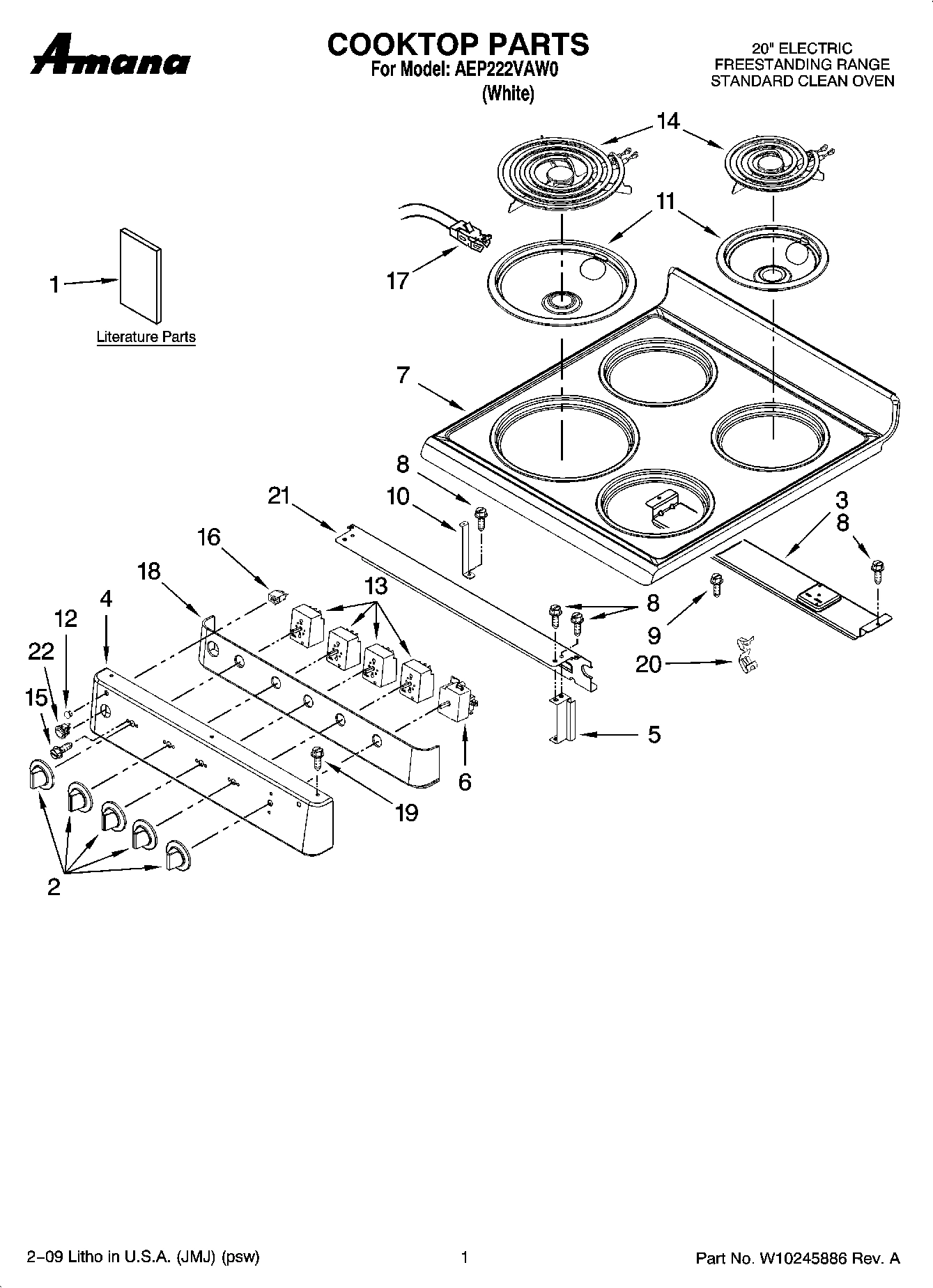 01 - COOKTOP PARTS