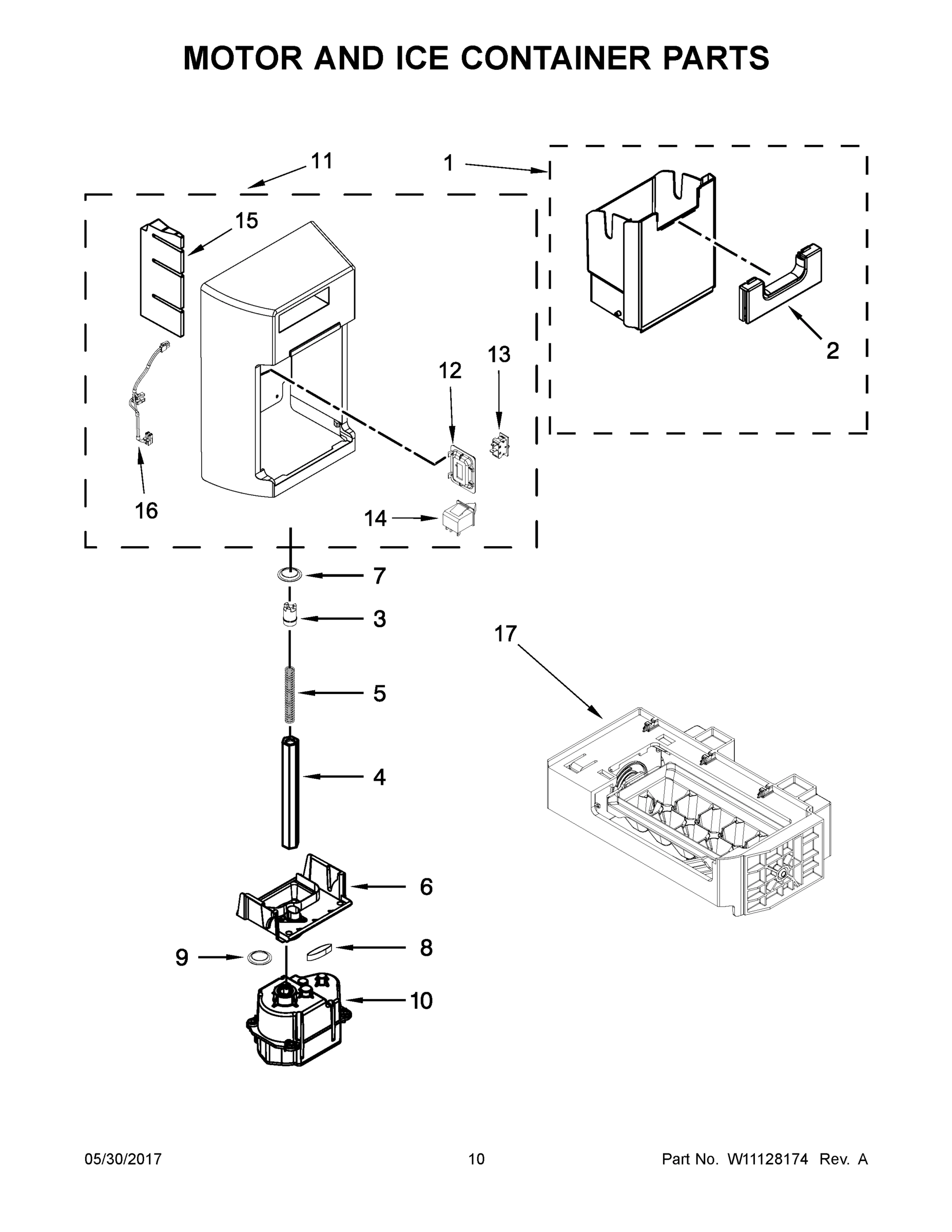 06 - MOTOR AND ICE CONTAINER PARTS