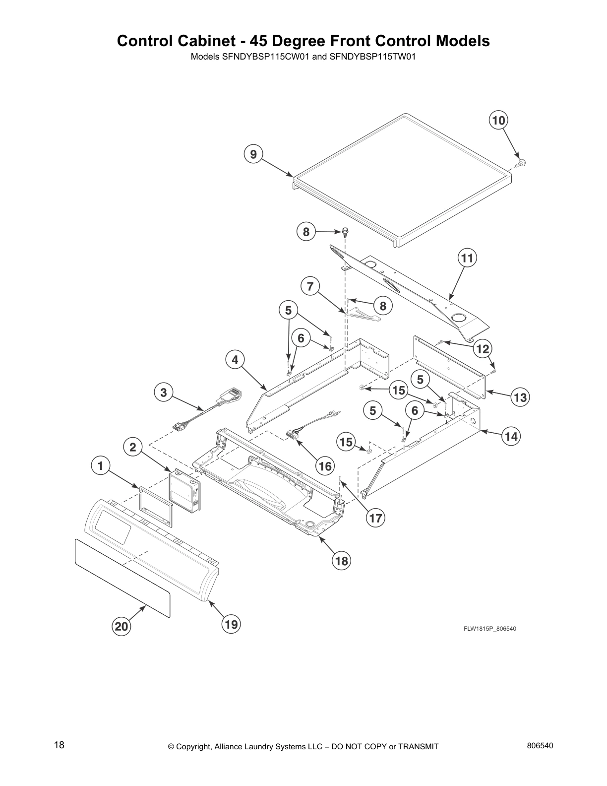 Control Cabinet - 45 Degree Front Control Models