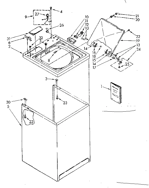 TOP AND CABINET PARTS