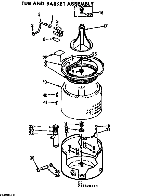 TUB AND BASKET ASSEMBLY