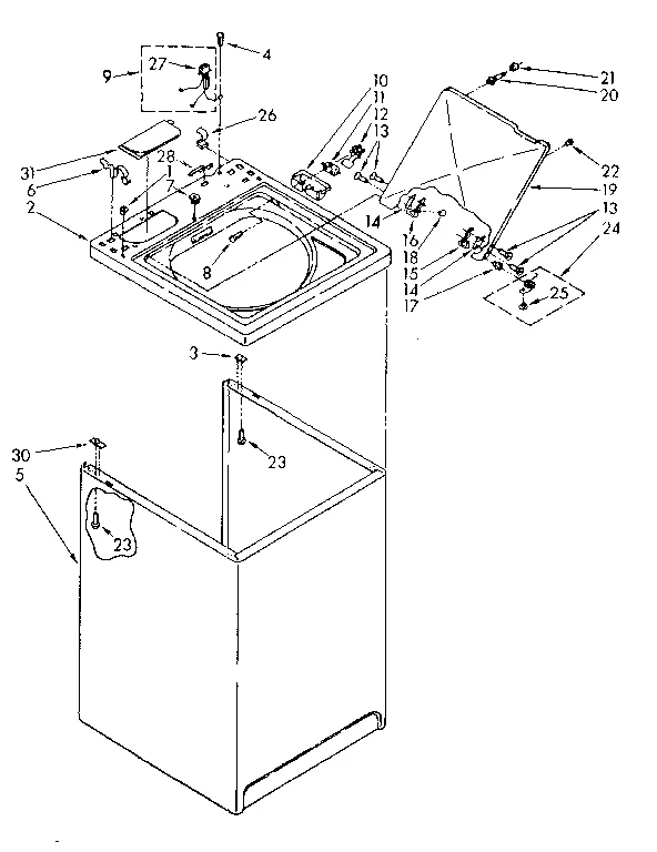 TOP AND CABINET PARTS