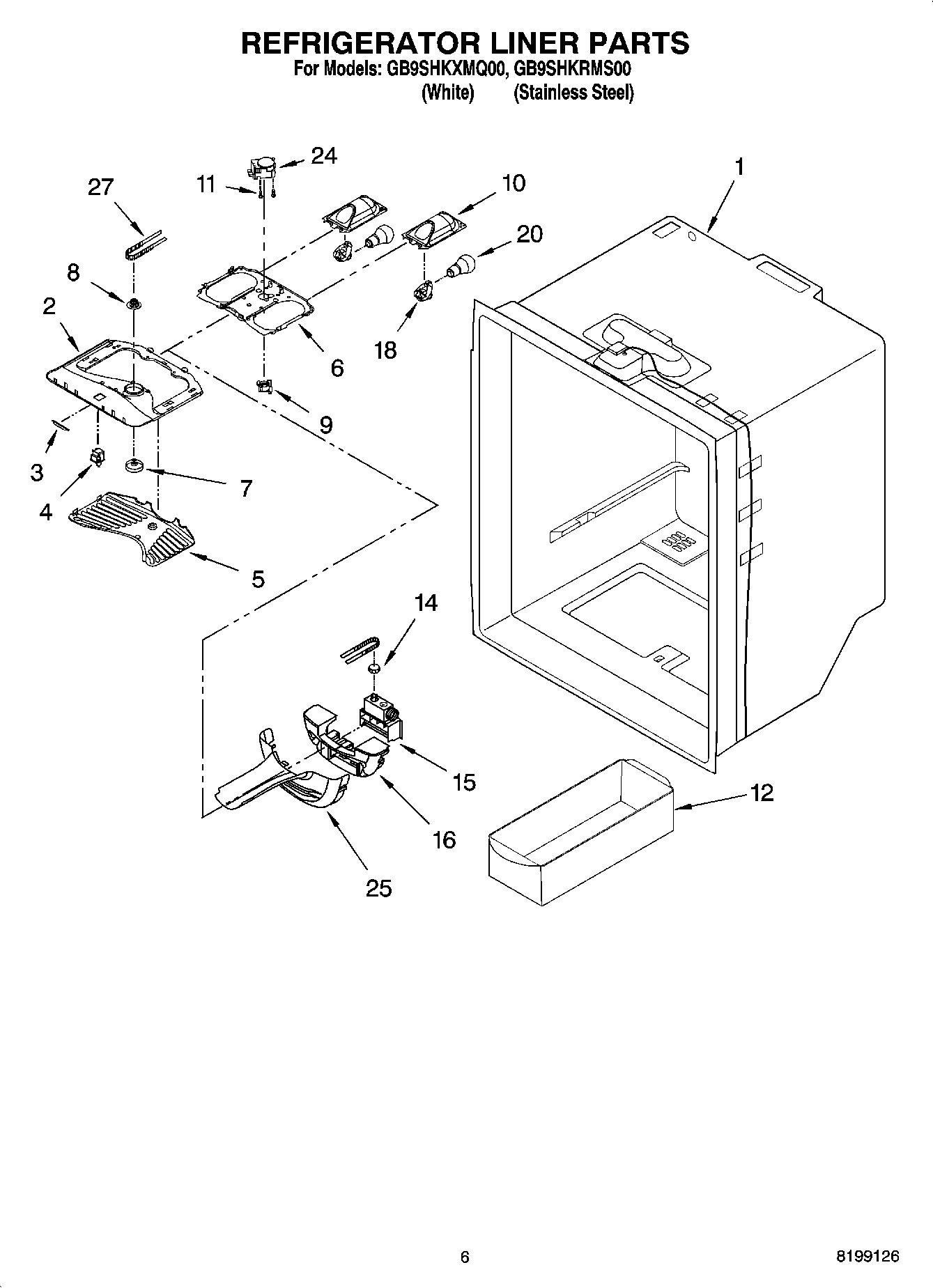 04 - REFRIGERATOR LINER PARTS
