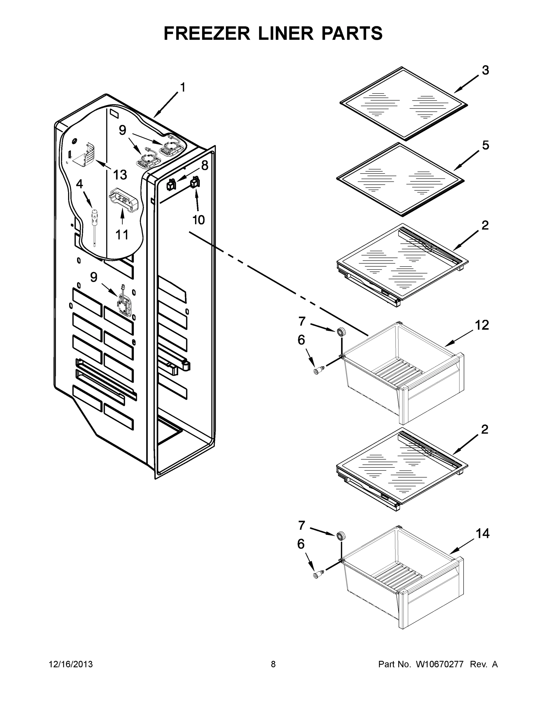 05 - FREEZER LINER PARTS