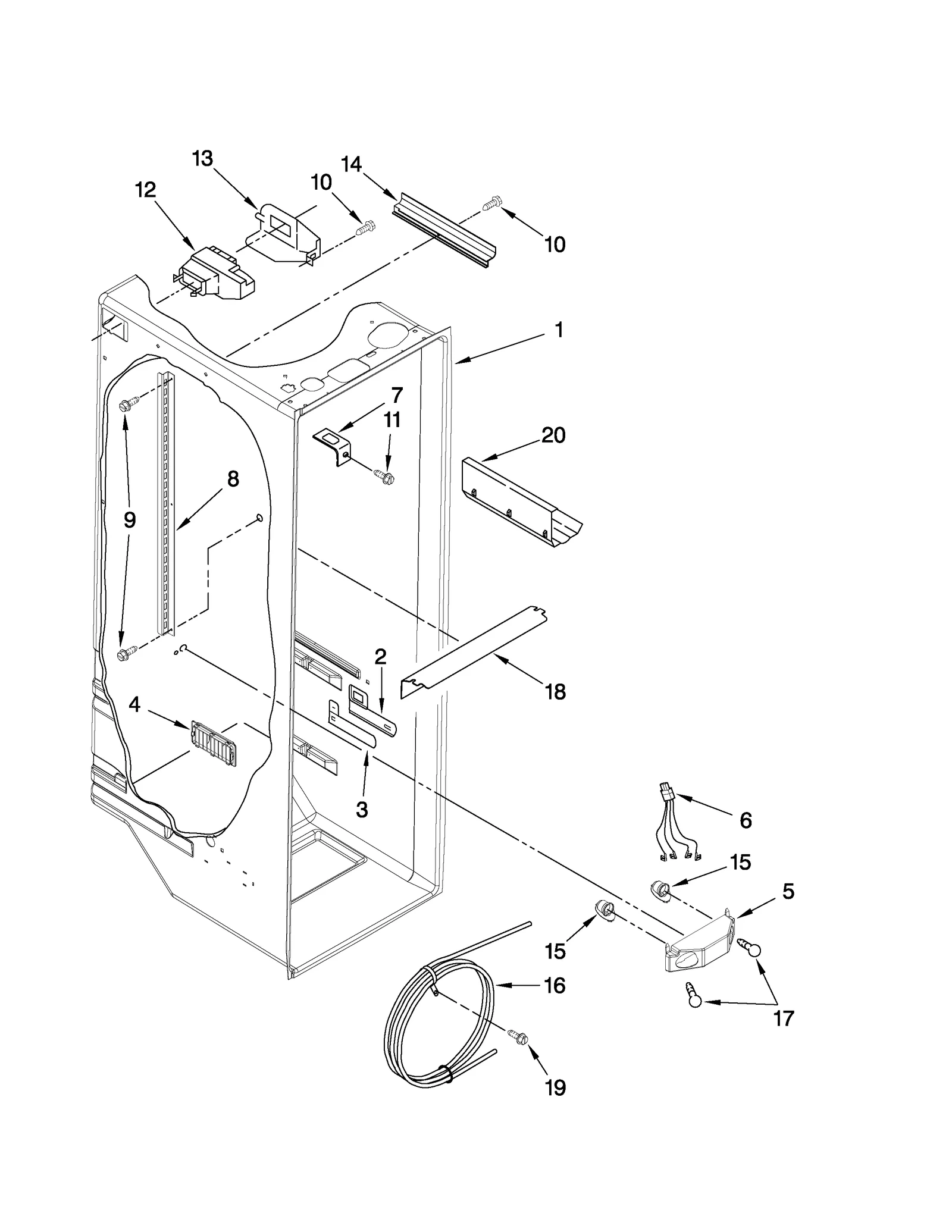 REFRIGERATOR LINER PARTS