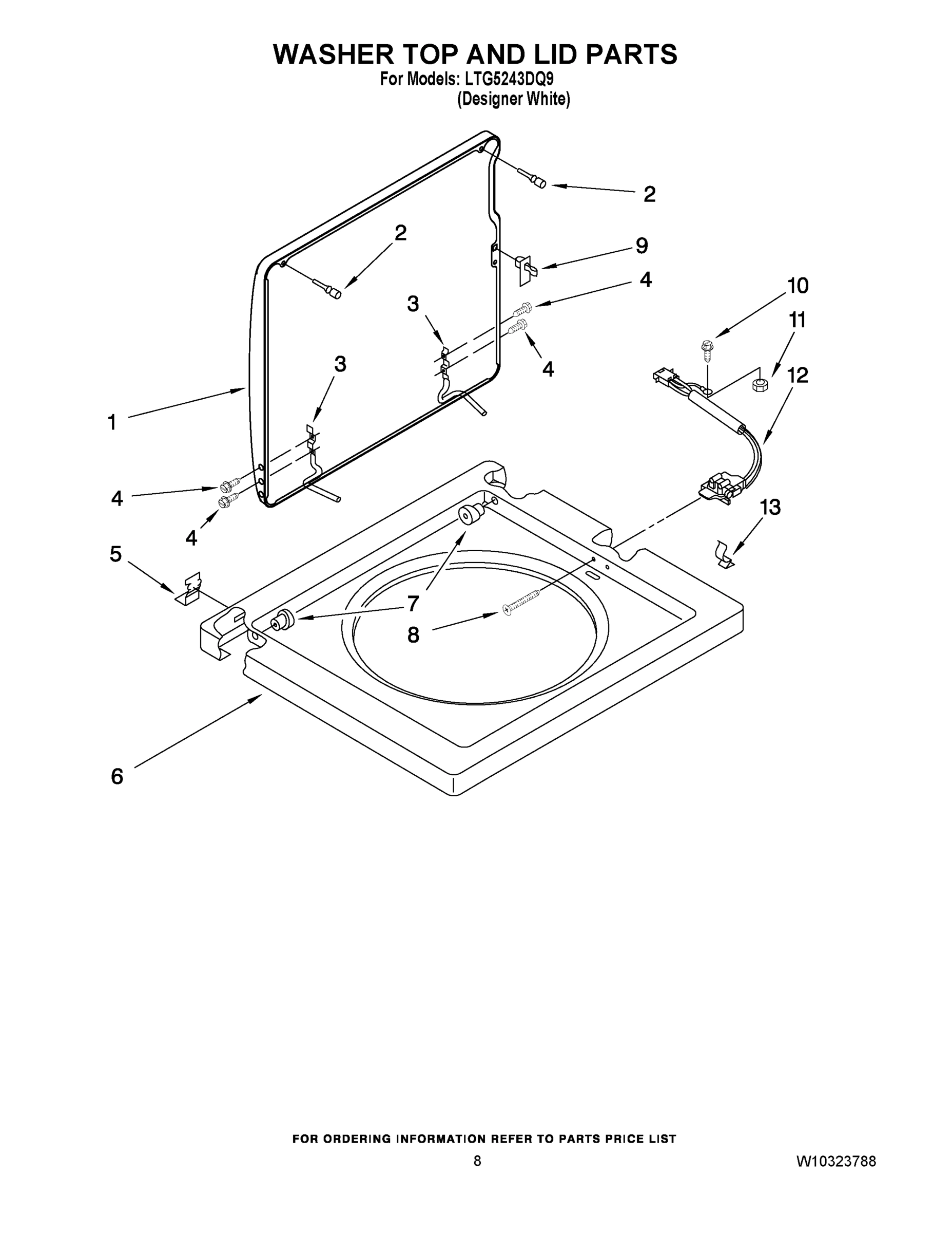 06 - WASHER TOP AND LID PARTS