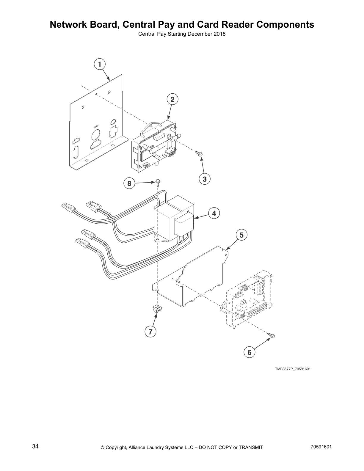 Network Board, Central Pay and Card Reader Components