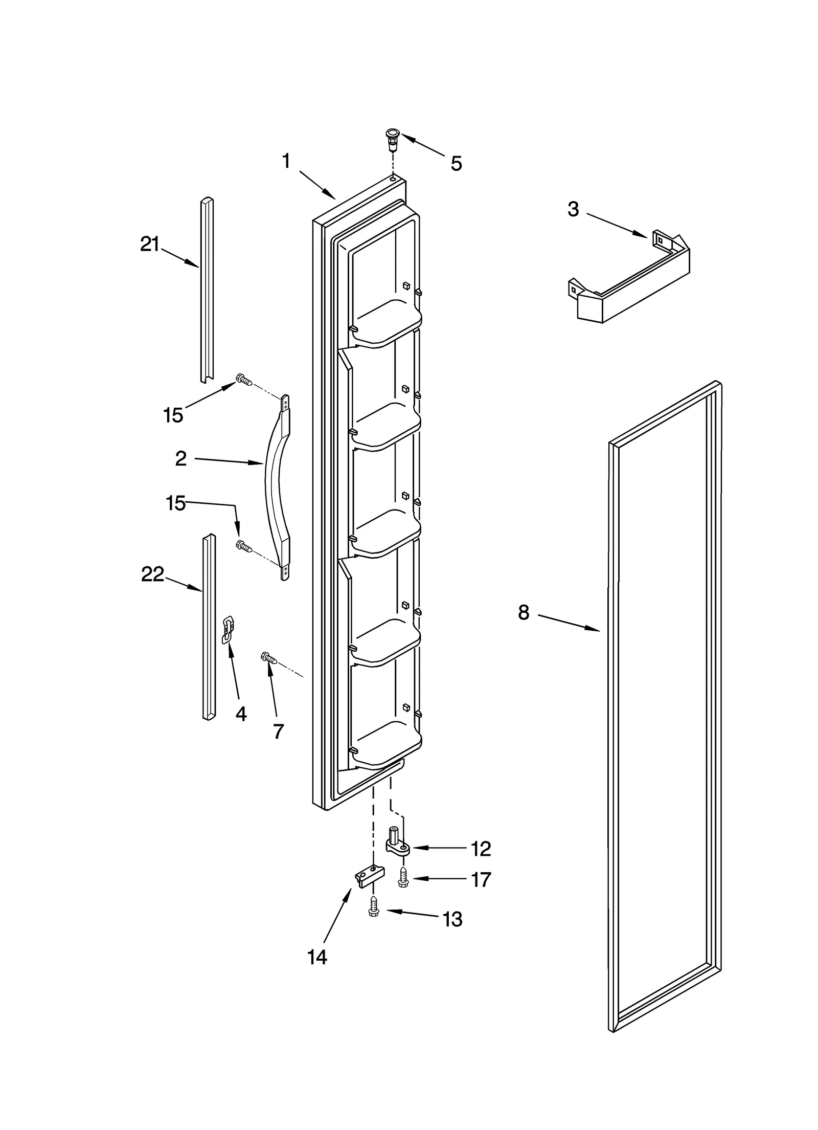 FREEZER DOOR PARTS