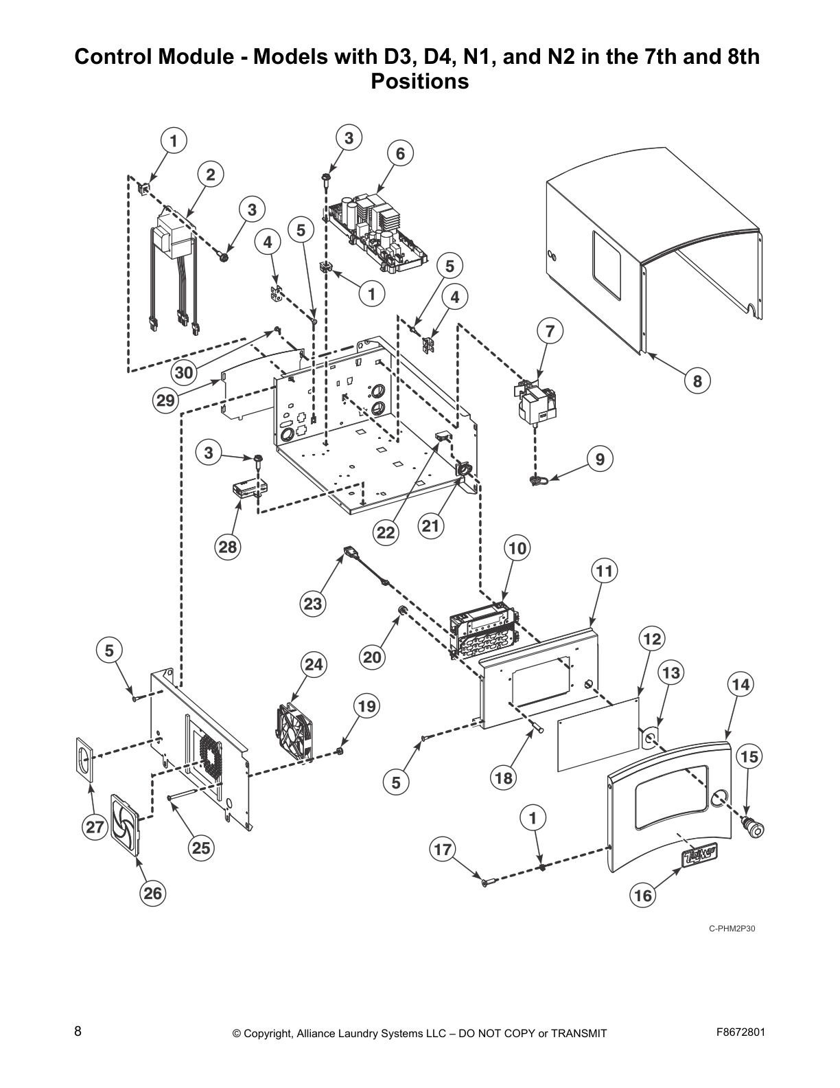 Control Module - Models with D3, D4, N1, and N2 in the 7th and 8th 
Positions