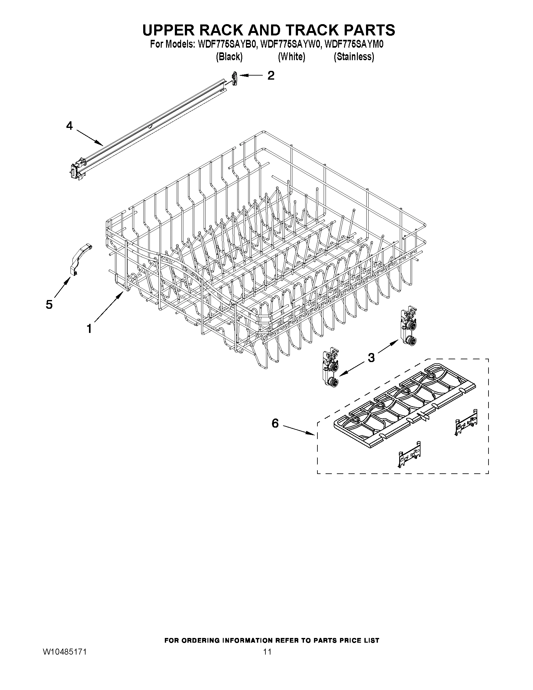 09 - UPPER RACK AND TRACK PARTS