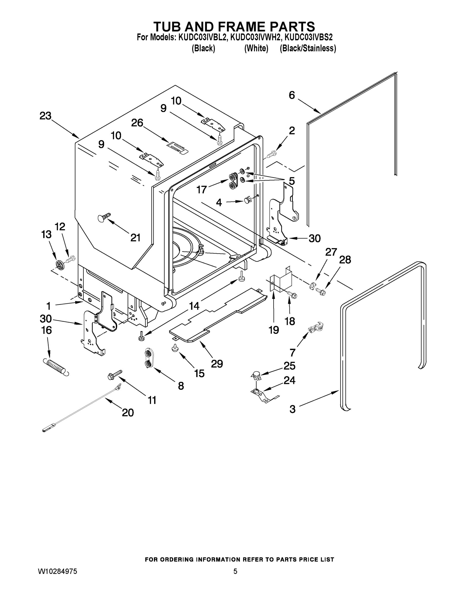 05 - TUB AND FRAME PARTS