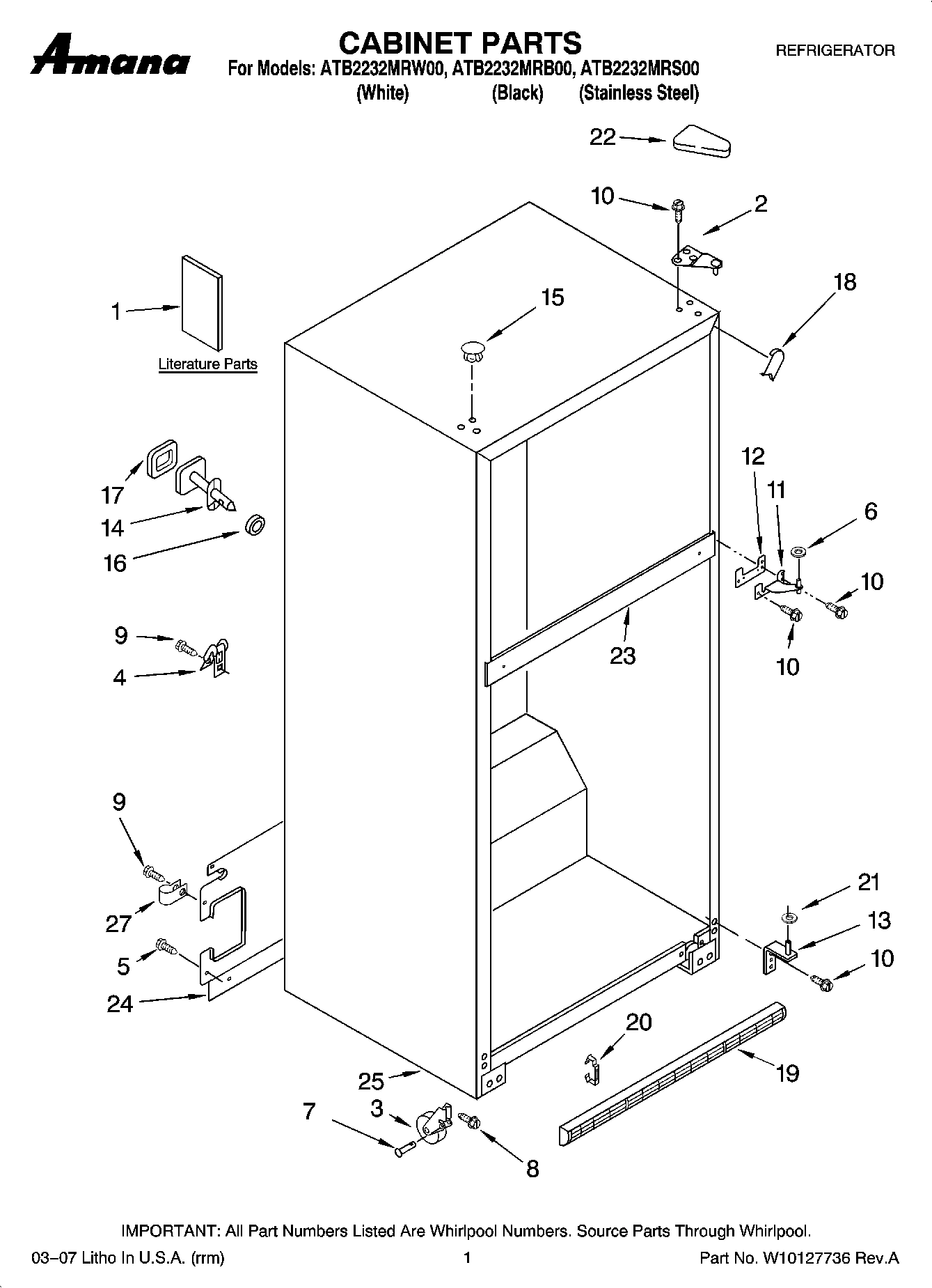 01 - CABINET PARTS