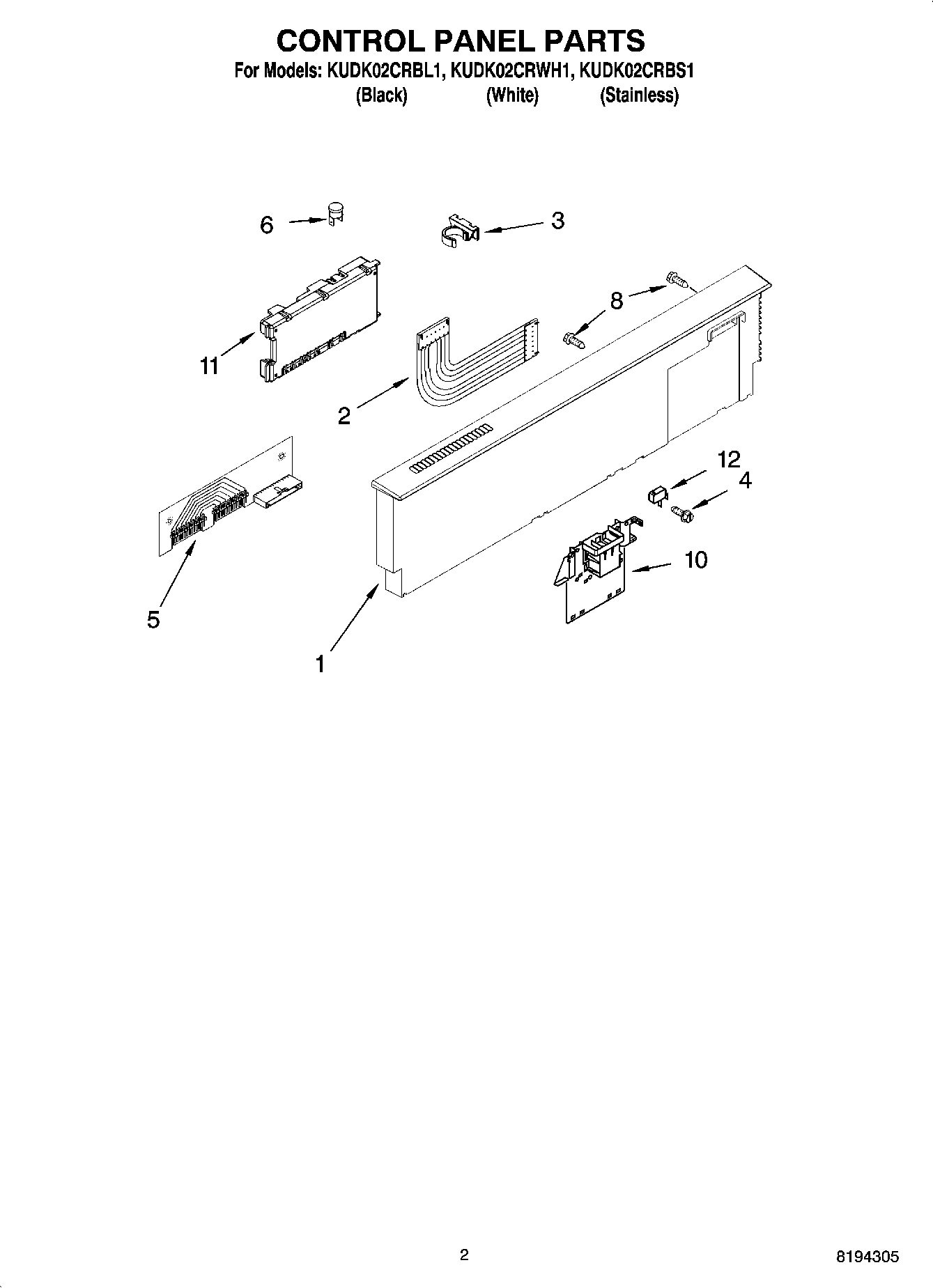 02 - CONTROL PANEL PARTS