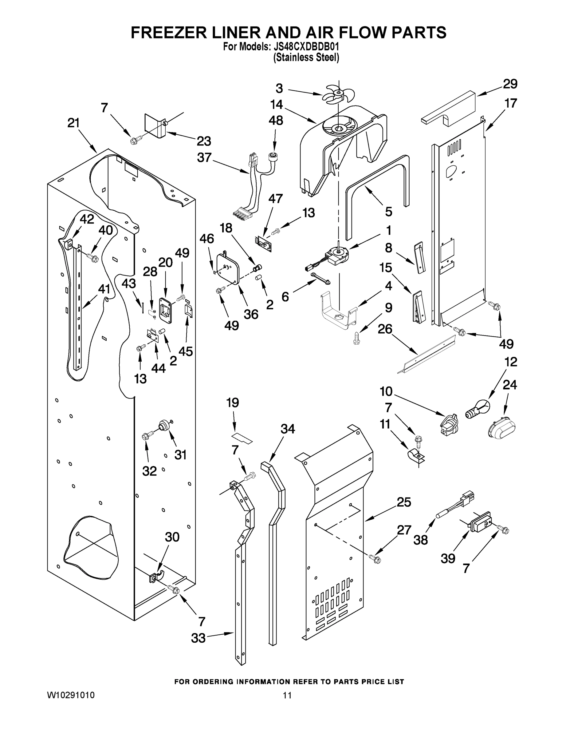 08 - FREEZER LINER AND AIR FLOW PARTS