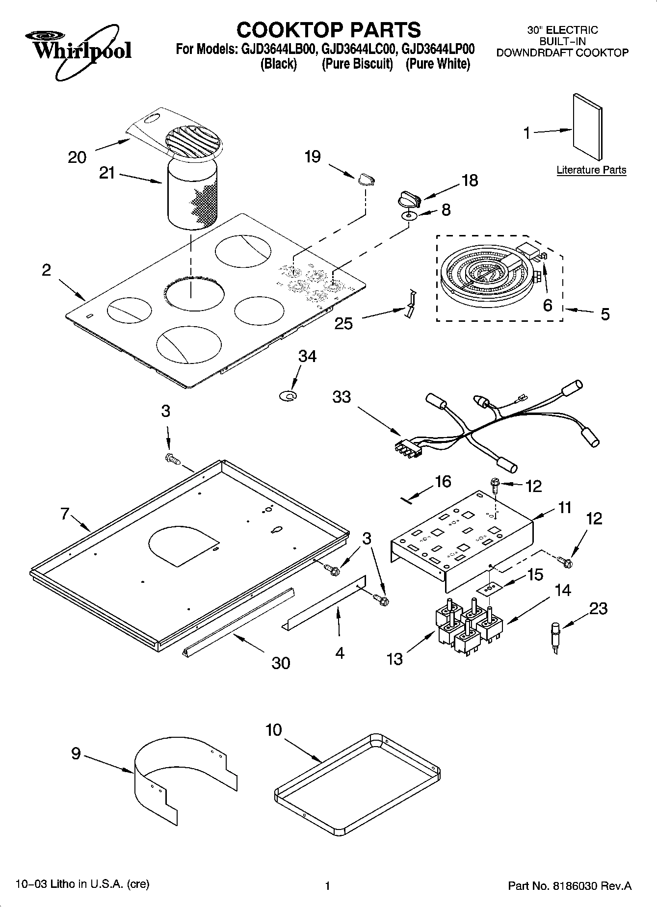 01 - COOKTOP PARTS