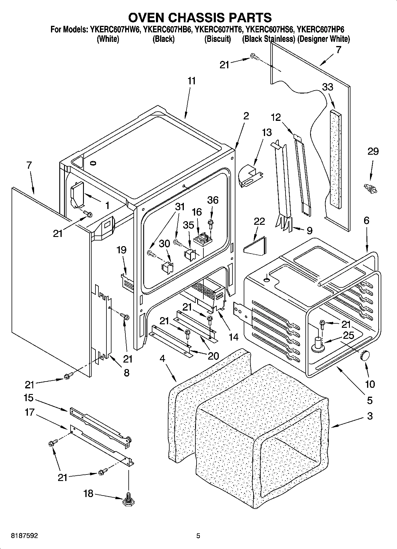 03 - OVEN CHASSIS PARTS