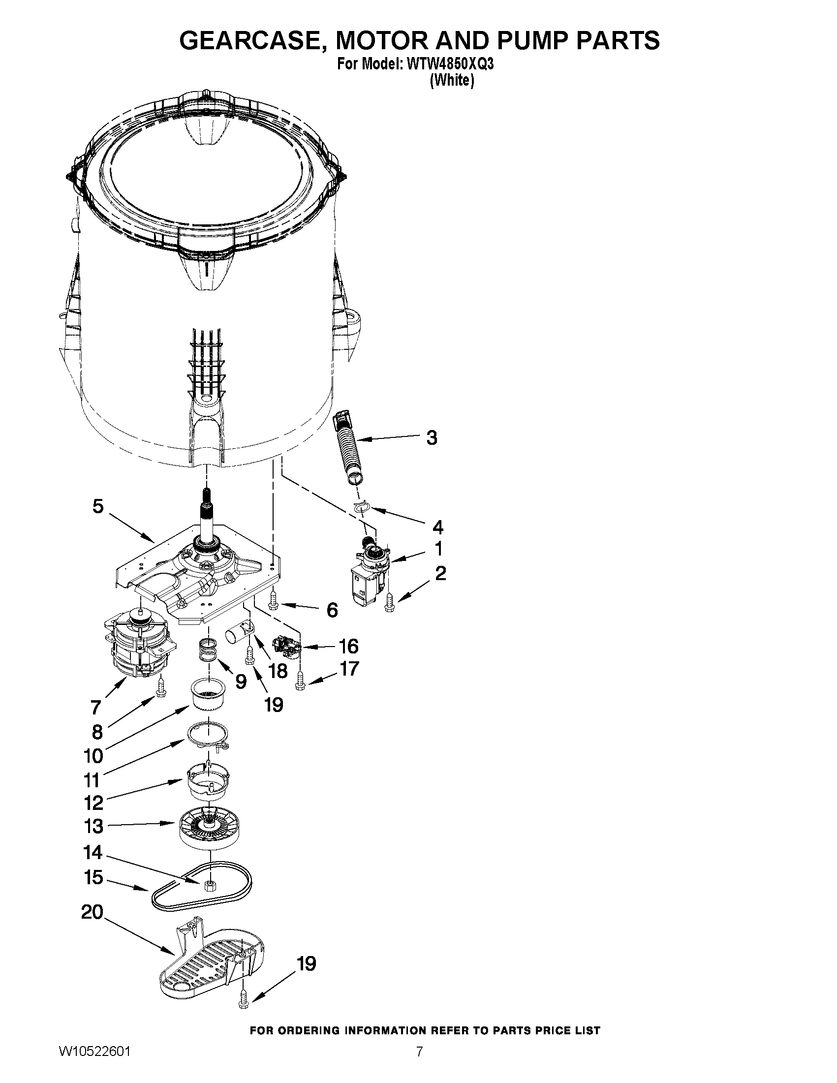 04 - GEARCASE, MOTOR AND PUMP PARTS