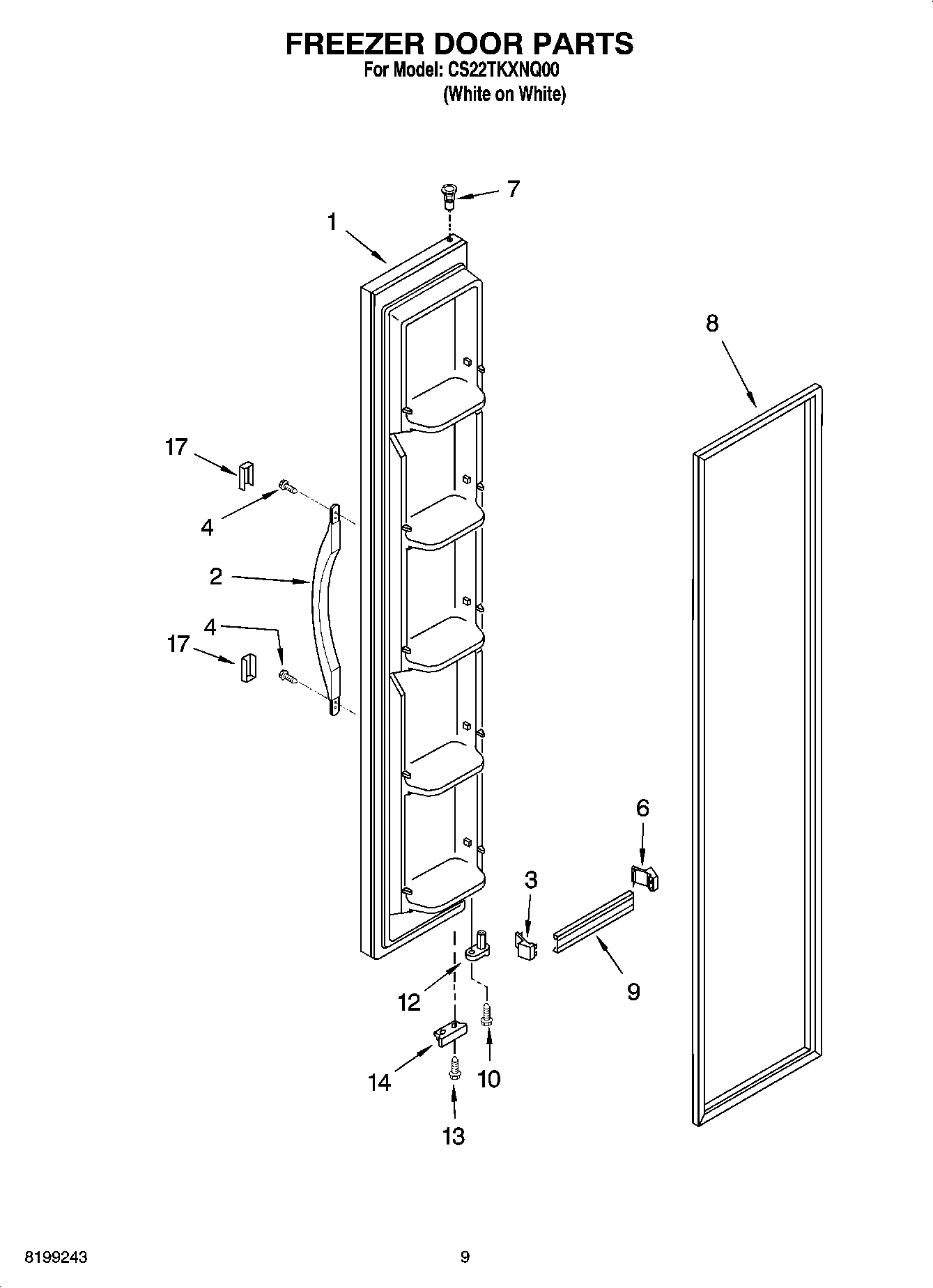 07 - FREEZER DOOR PARTS