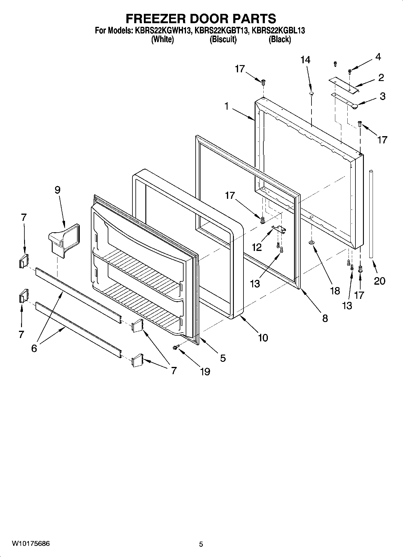 03 - FREEZER DOOR PARTS