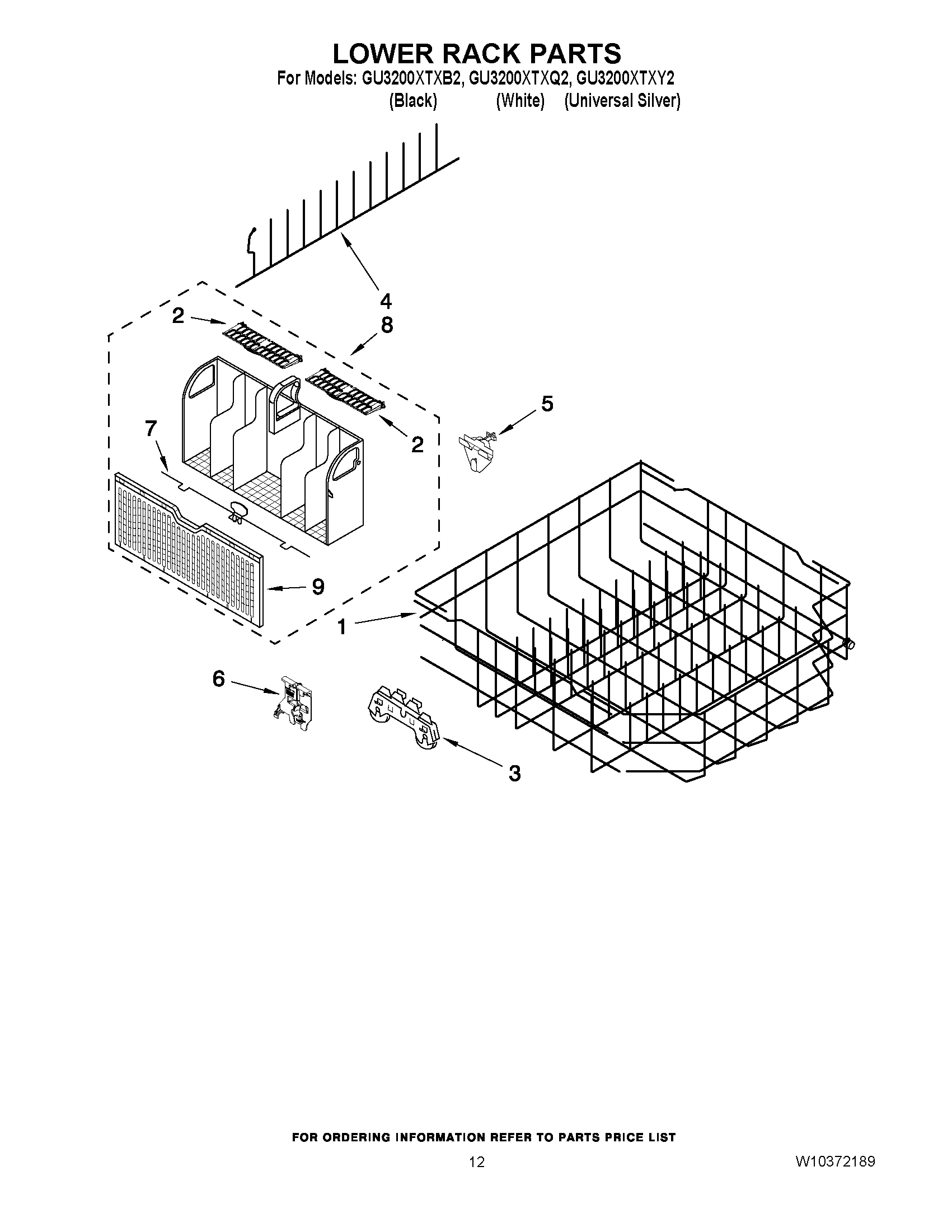 10 - LOWER RACK PARTS