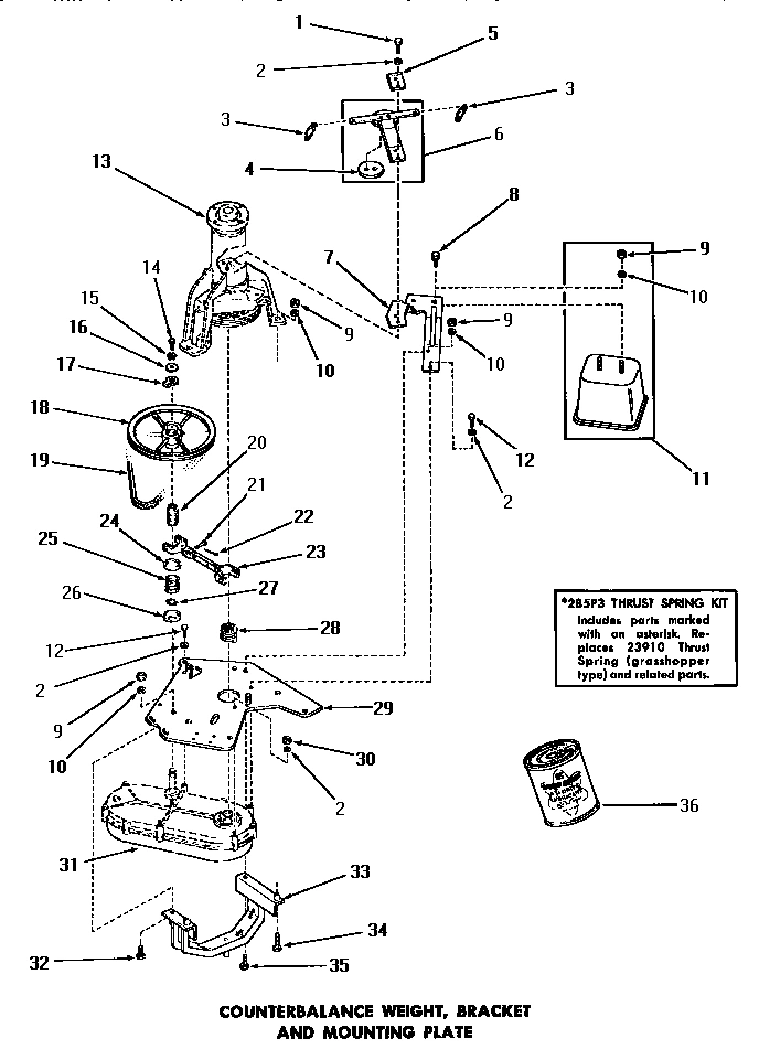 13 - COUNTERBALANCE WEIGHT, BRKT & MTG PLATE