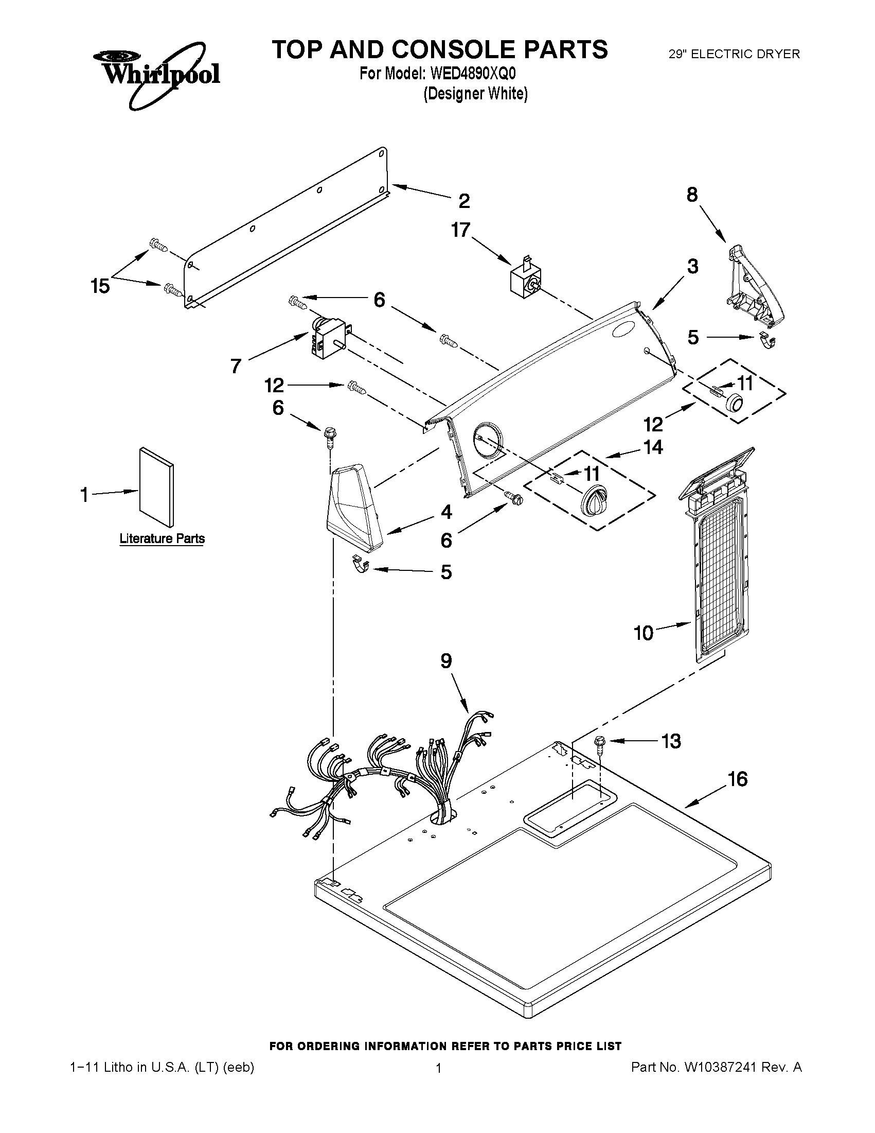 01 - TOP AND CONSOLE PARTS