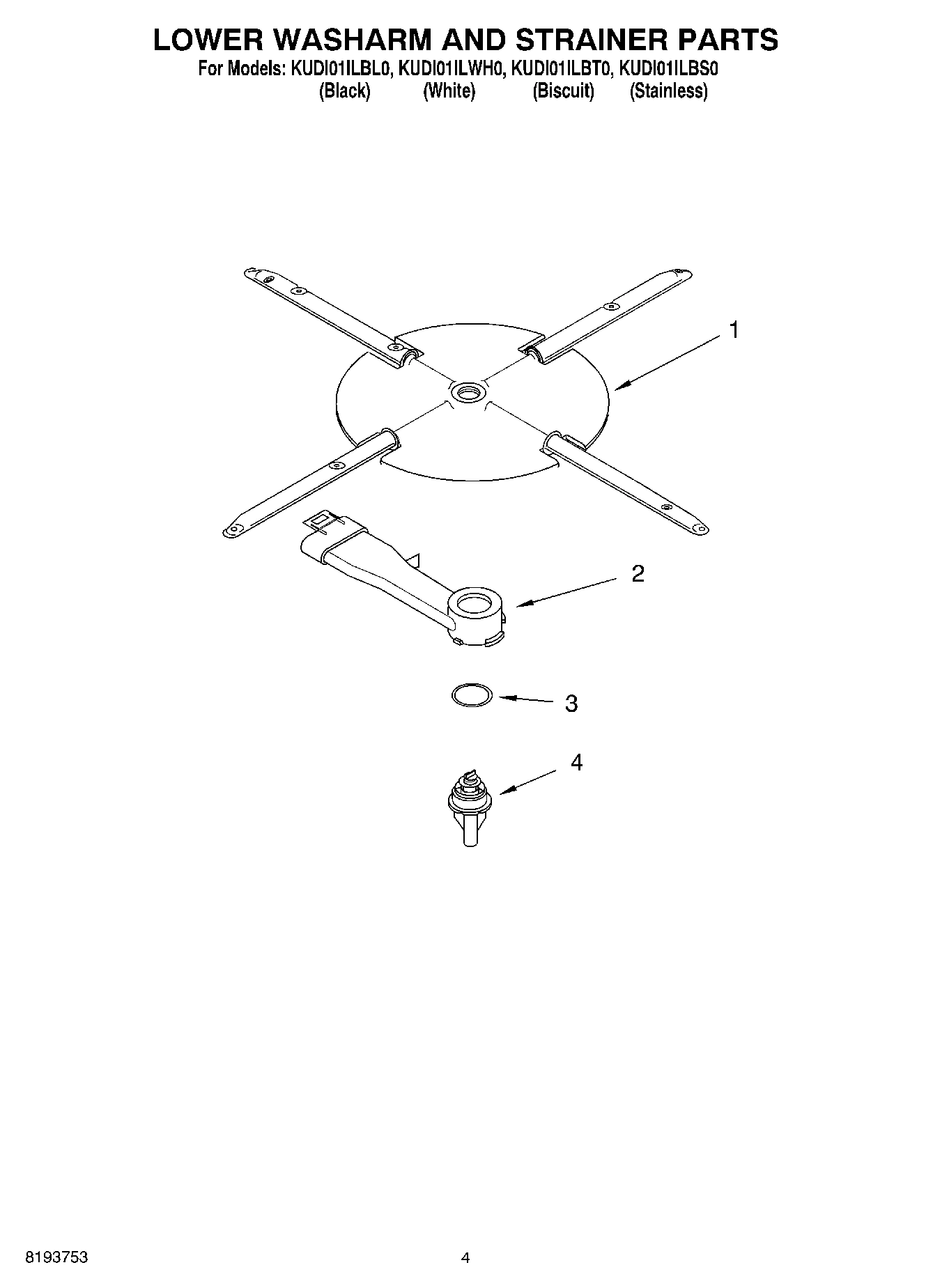 04 - LOWER WASHARM AND STRAINER