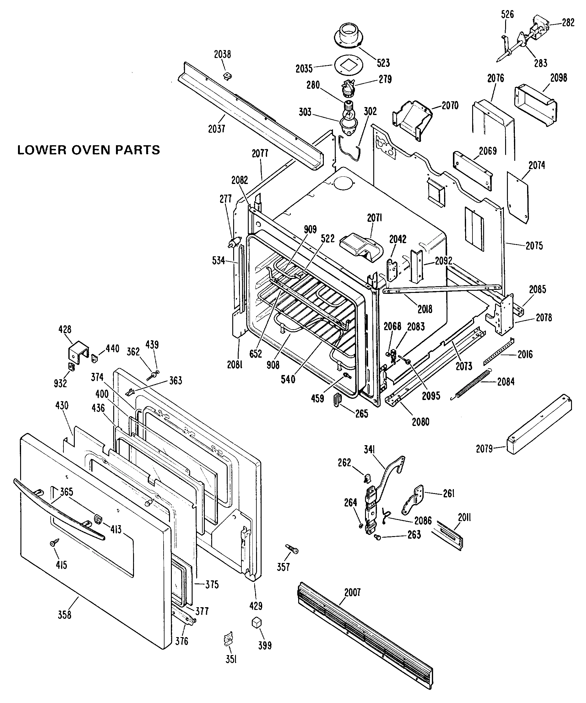LOWER OVEN PARTS