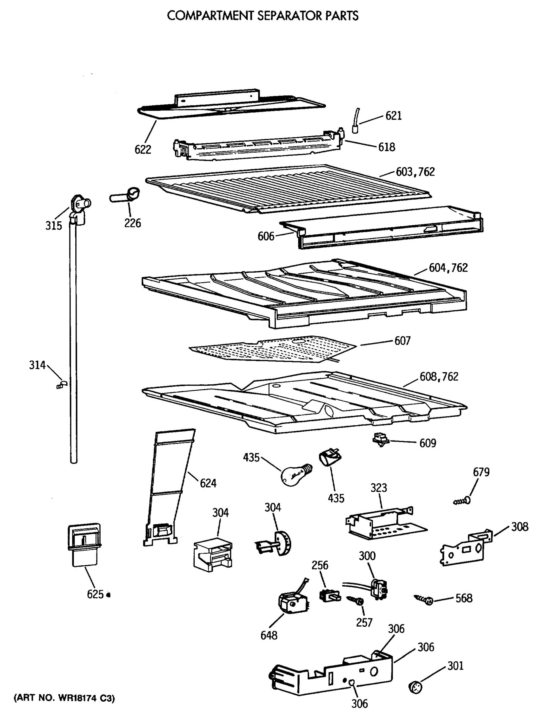 COMPARTMENT SEPARATOR PARTS