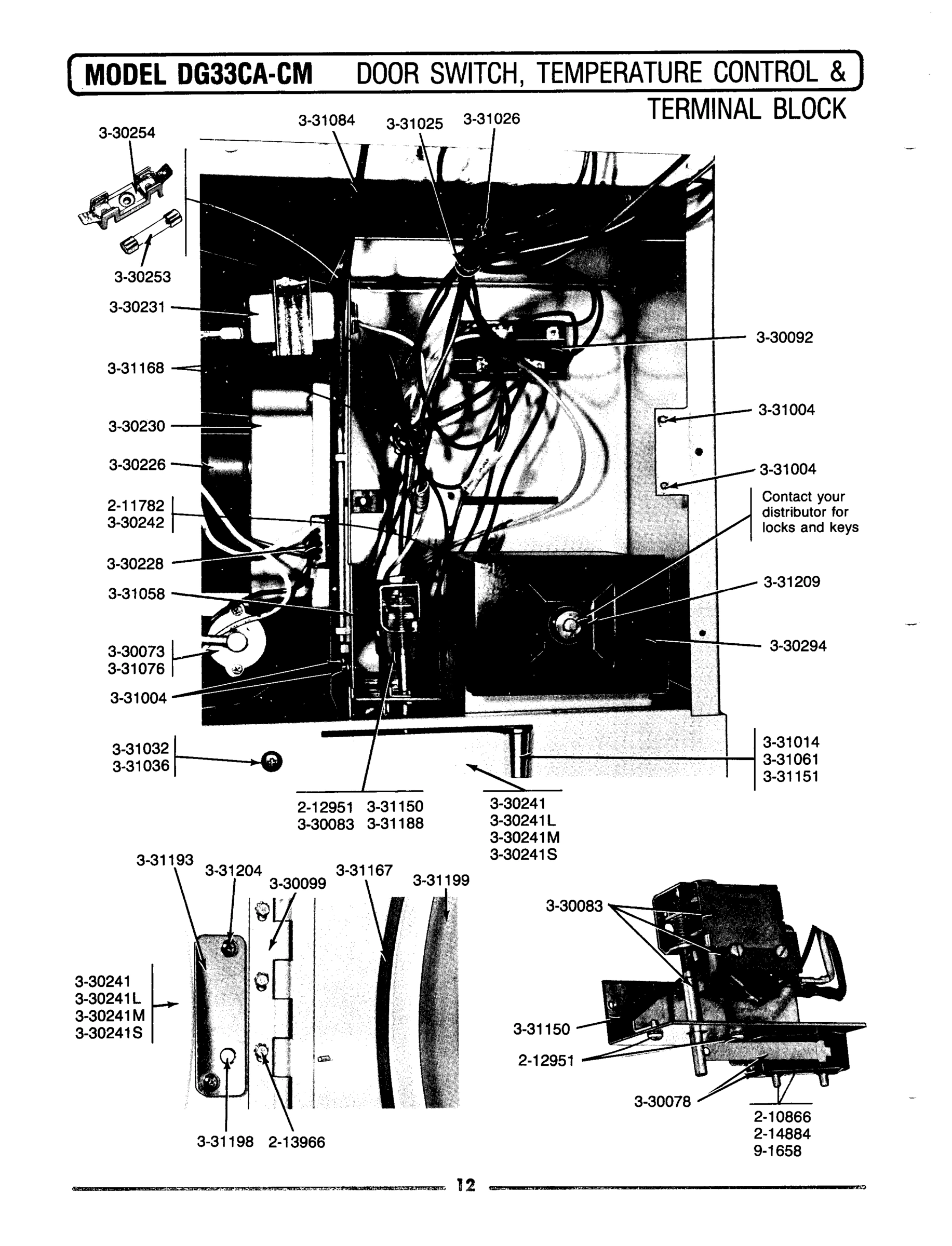 04 - DOOR SWITCH, TEMP CONTROL & TERMINAL BLK