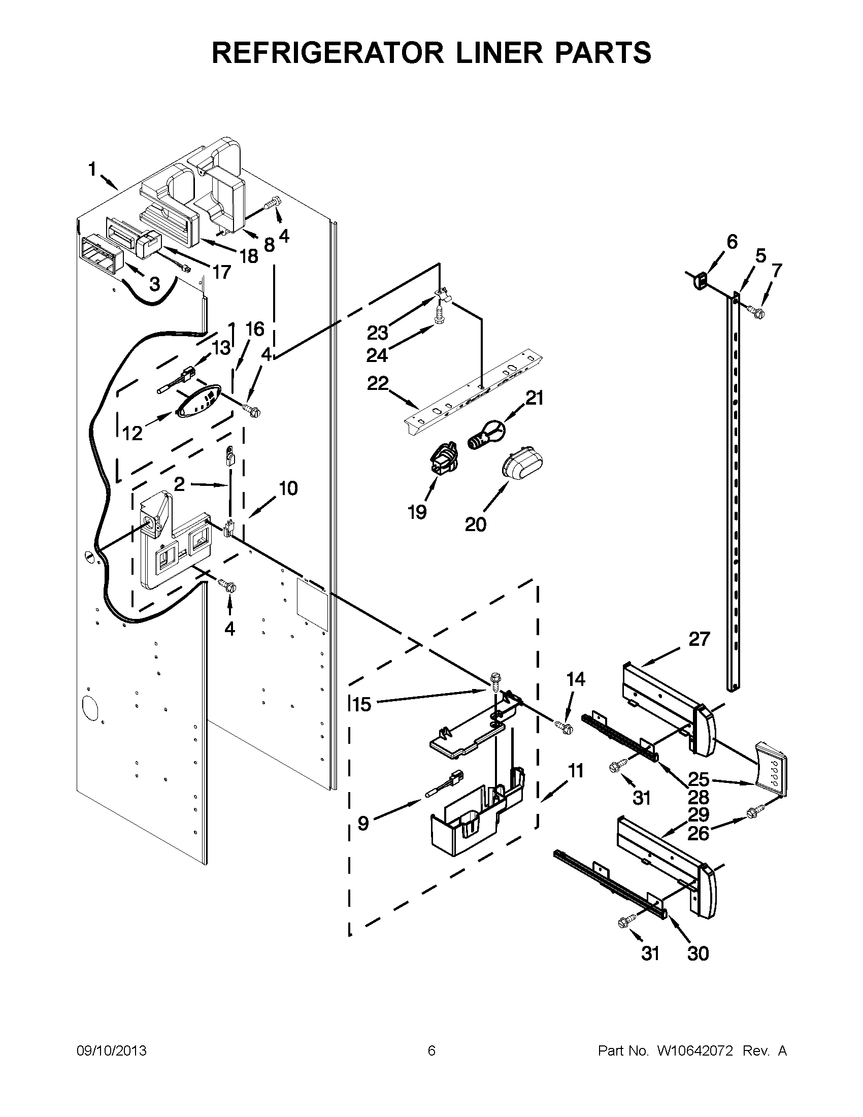 04 - REFRIGERATOR LINER PARTS