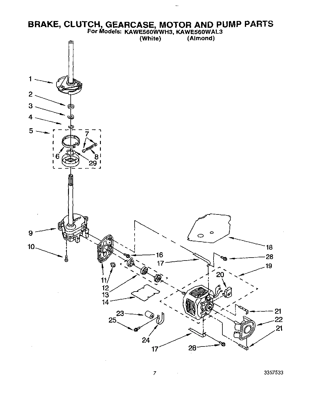 05 - BRAKE, CLUTCH, GEARCASE, MOTOR & PUMP