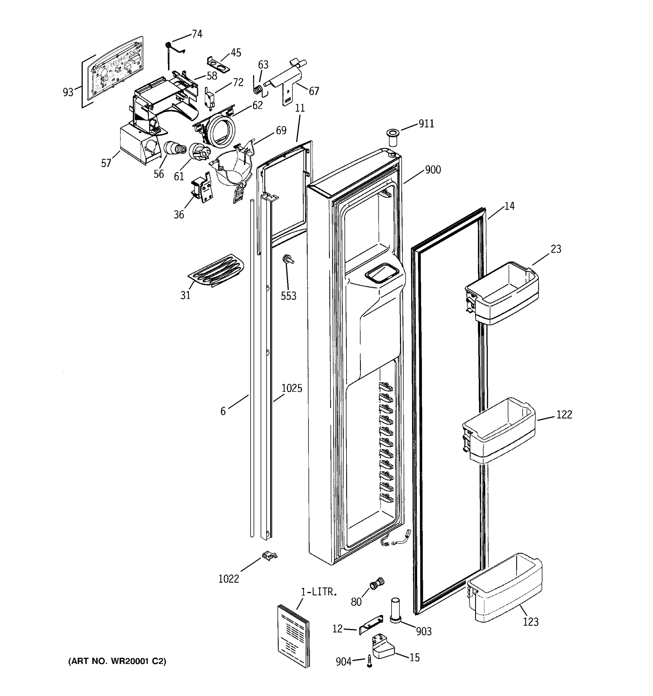 FREEZER DOOR