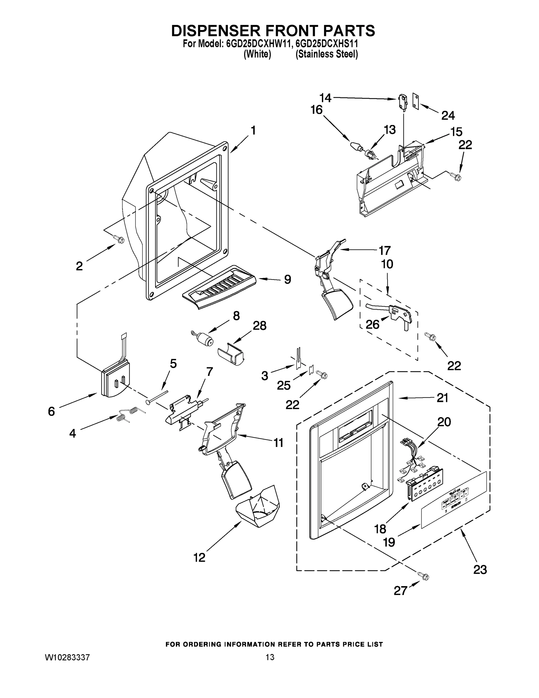 08 - DISPENSER FRONT PARTS