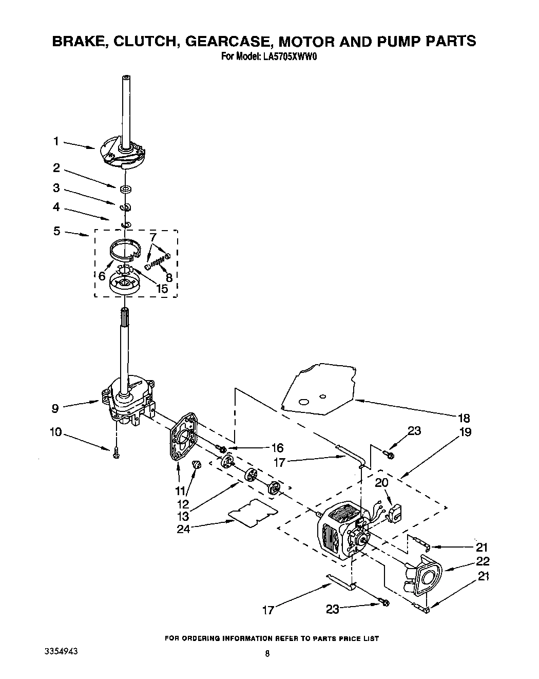 07 - BRAKE, CLUTCH, GEARCASE, MOTOR AND PUMP