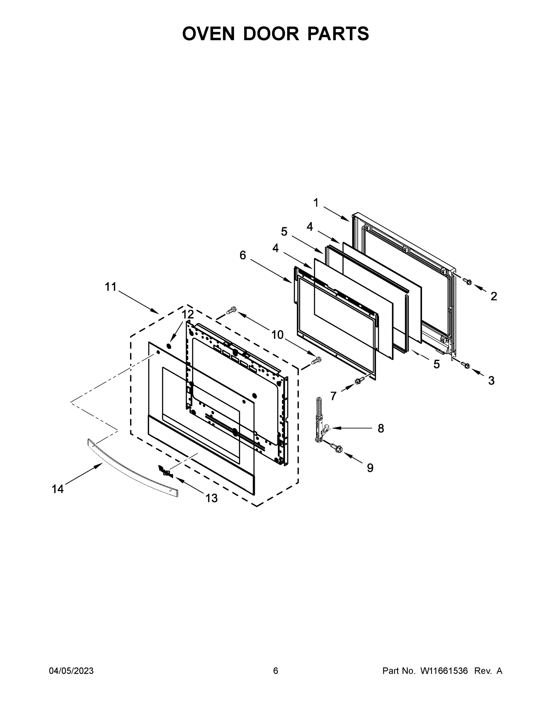 04 - OVEN DOOR PARTS