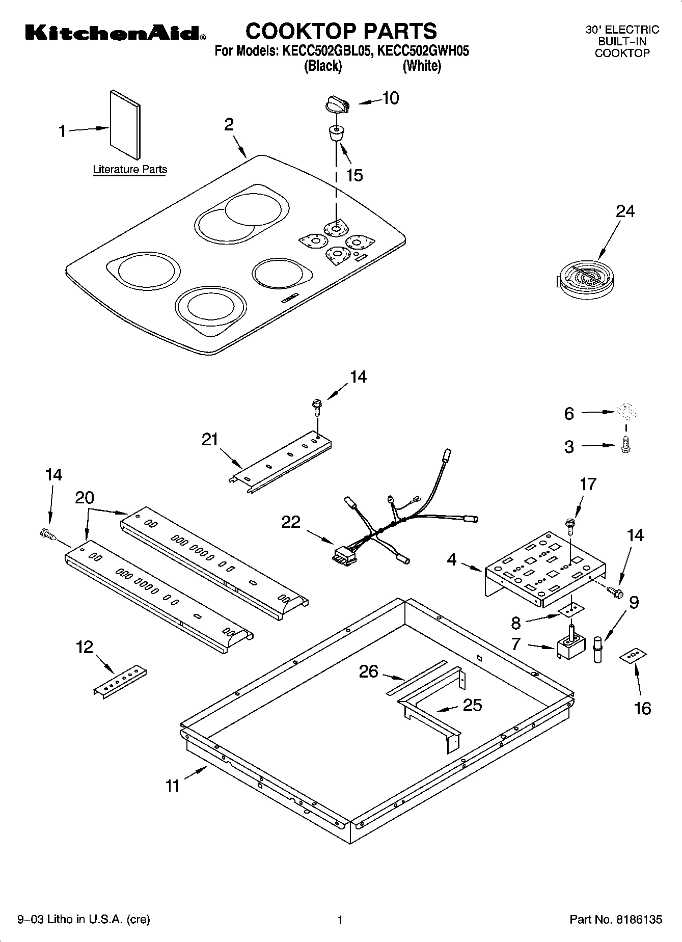 01 - COOKTOP PARTS, MISCELLANEOUS PARTS