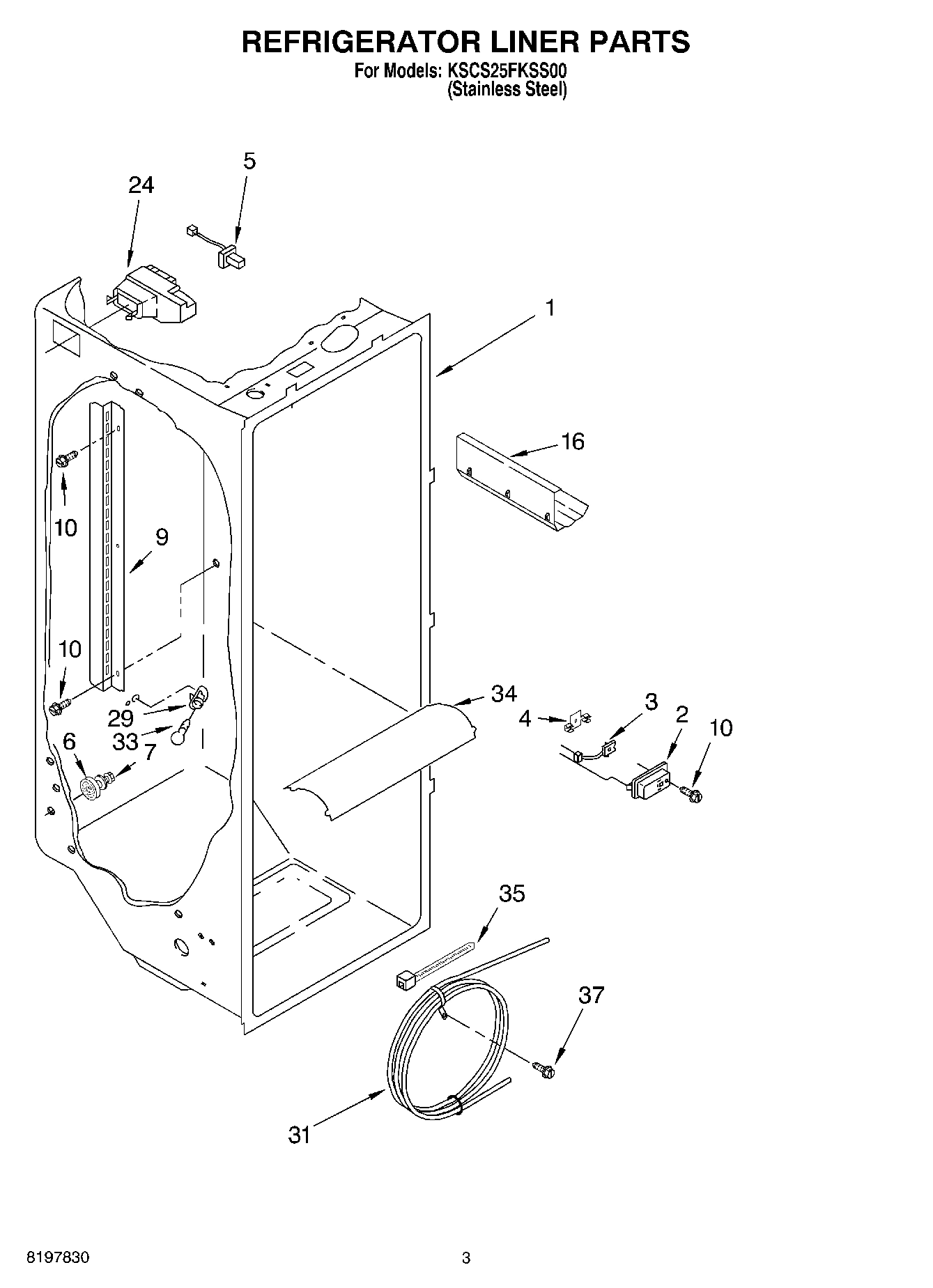 02 - REFRIGERATOR LINER PARTS