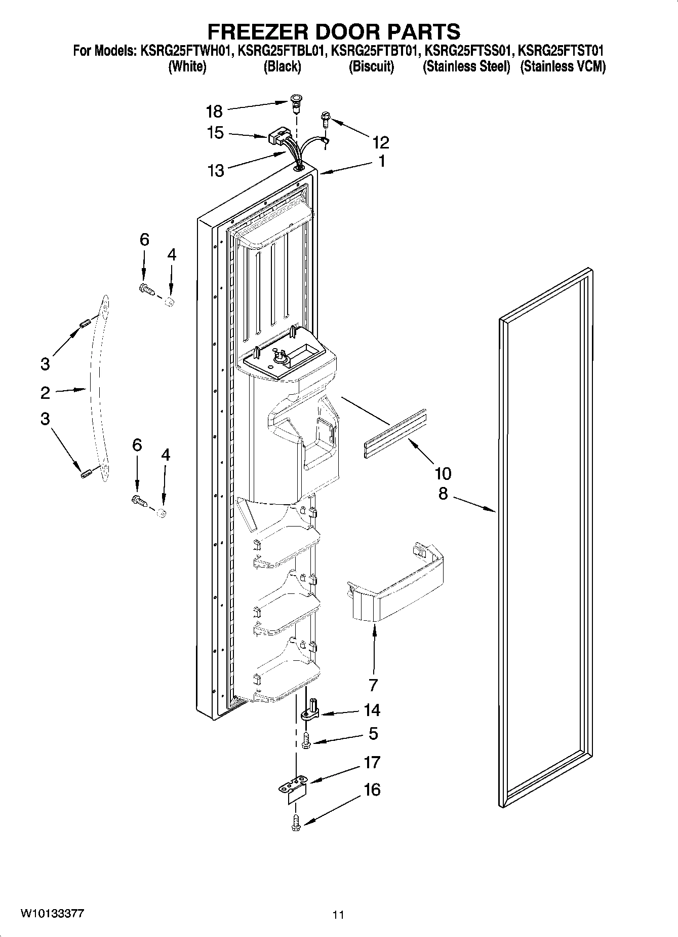07 - FREEZER DOOR PARTS