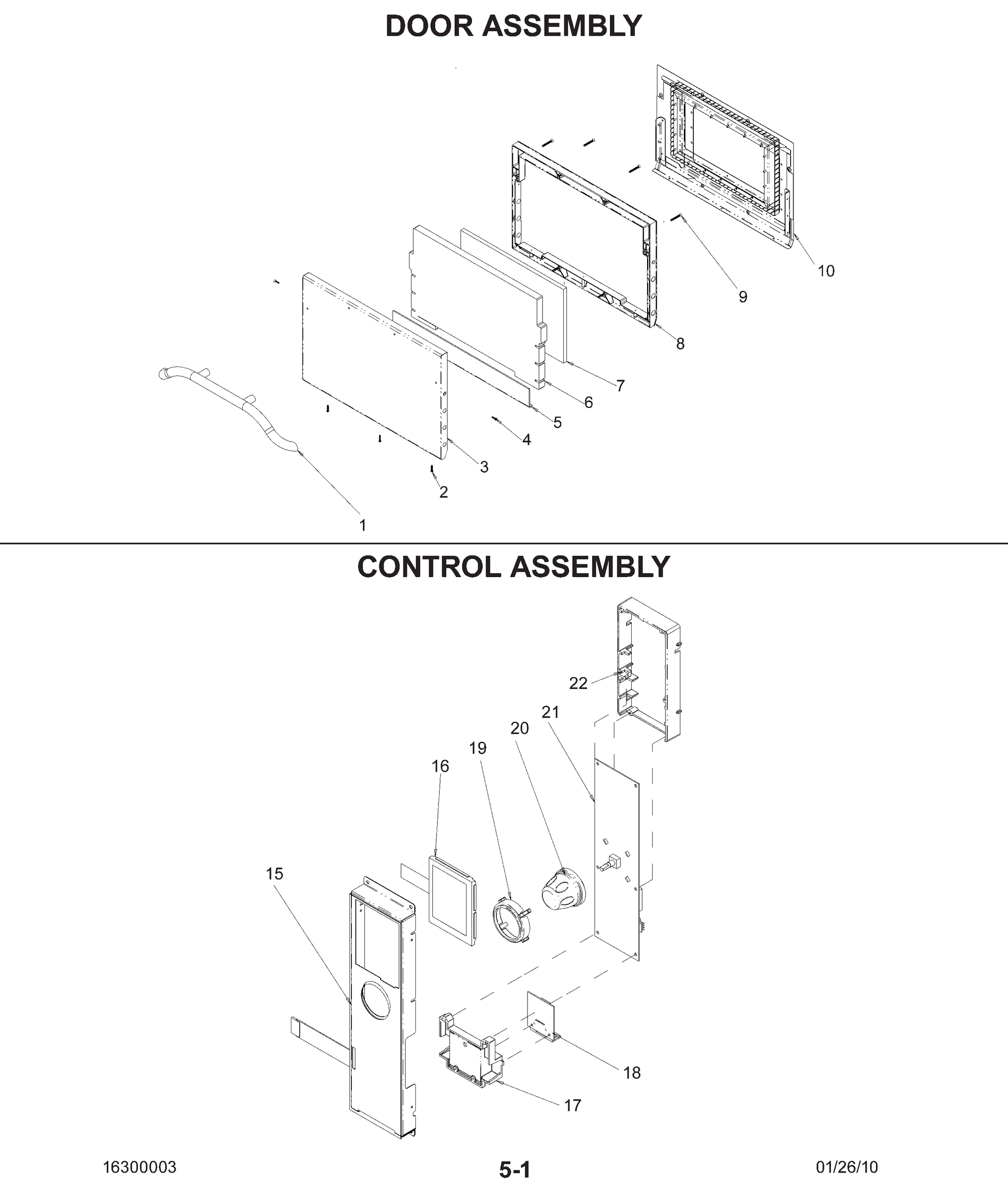 DOOR ASSEMBLY / CONTROL ASSEMBLY
