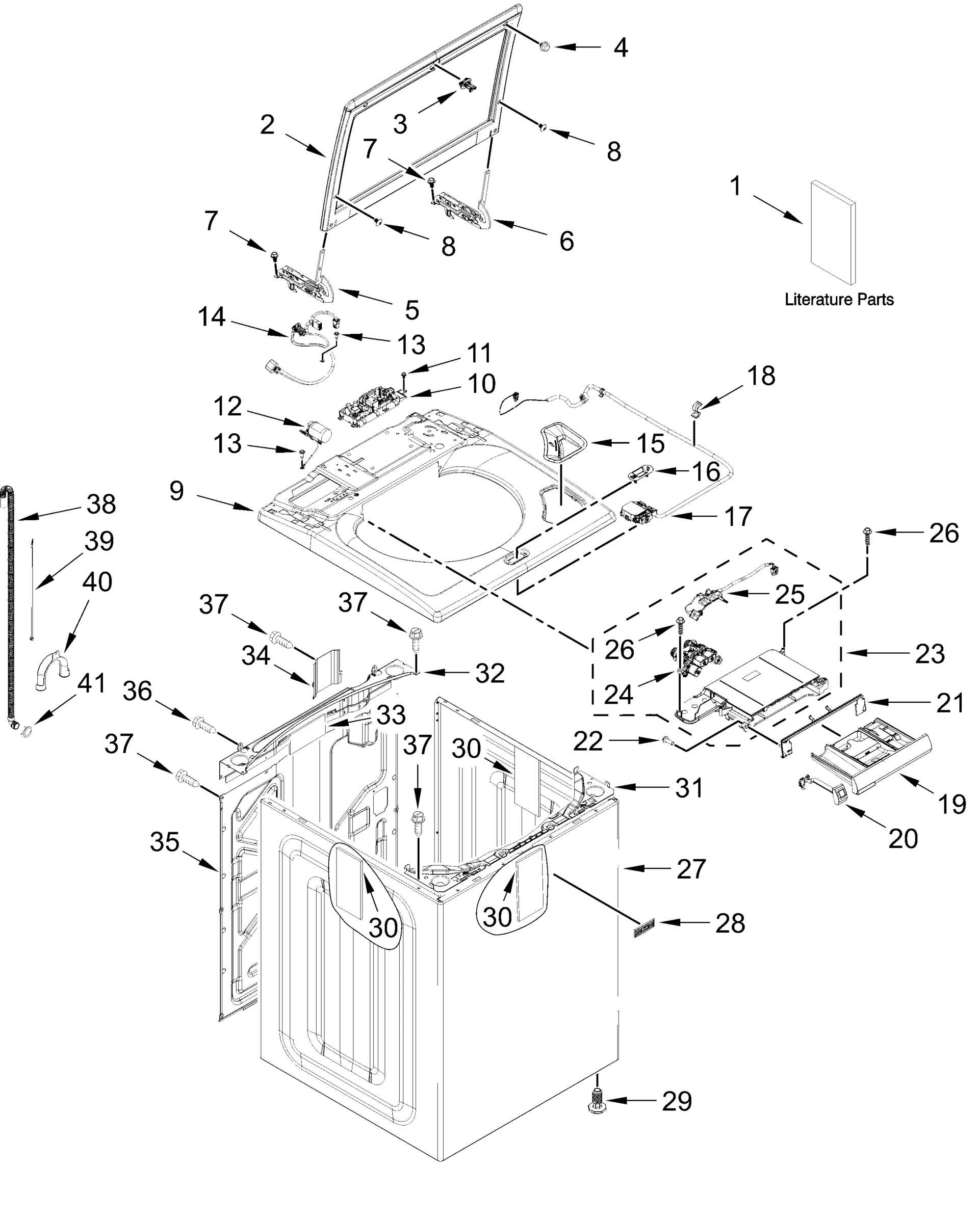 TOP AND CABINET PARTS
