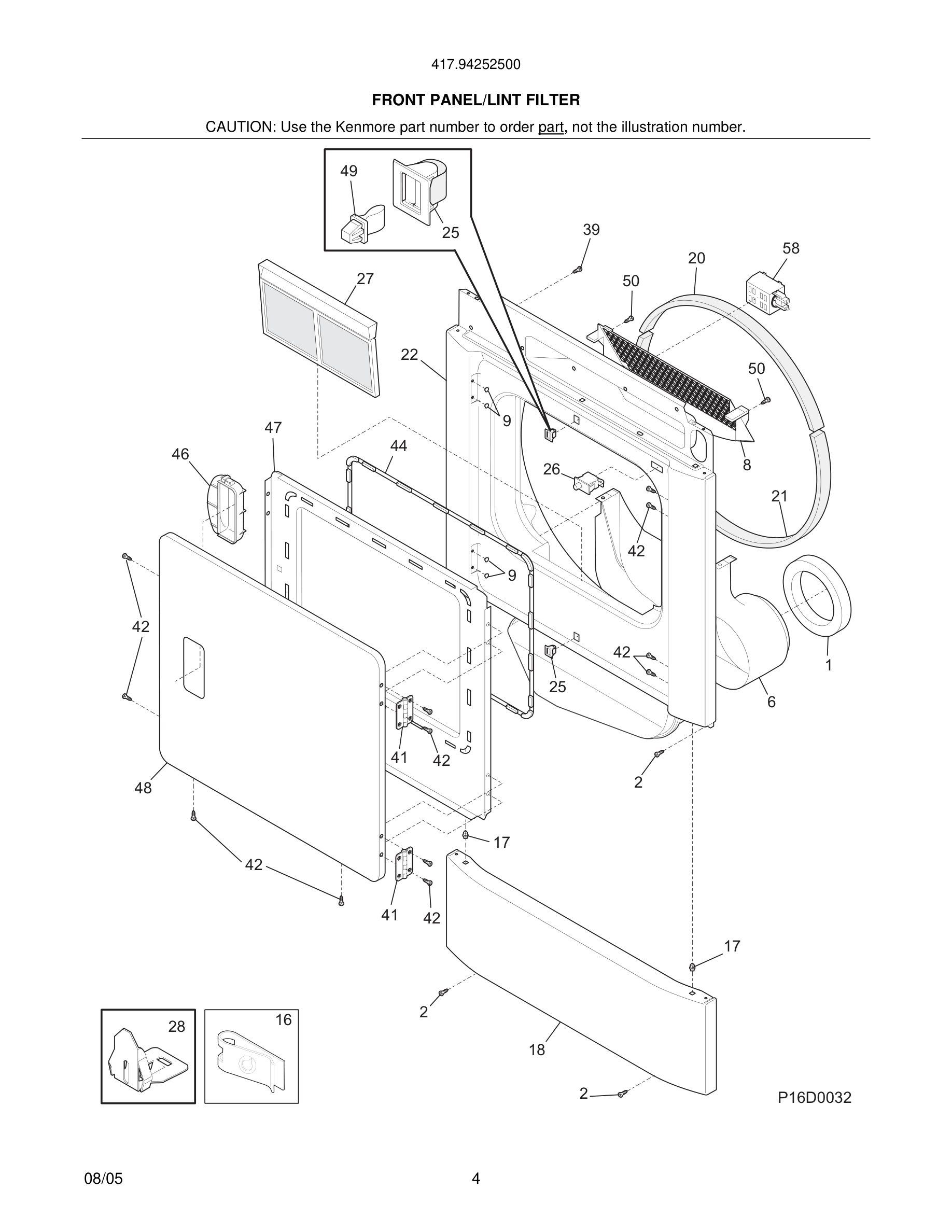 05 - FRONT PANEL/LINT FILTER
