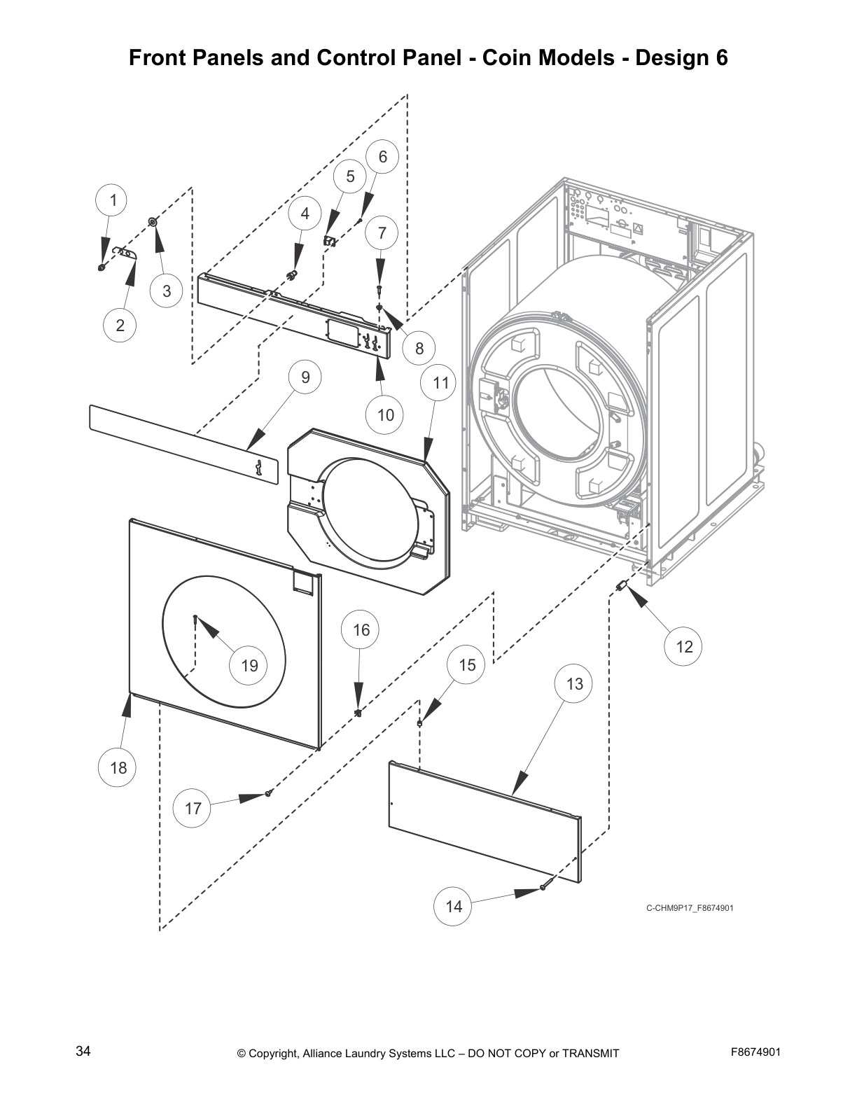 Front Panels and Control Panel - Coin Models - Design 6