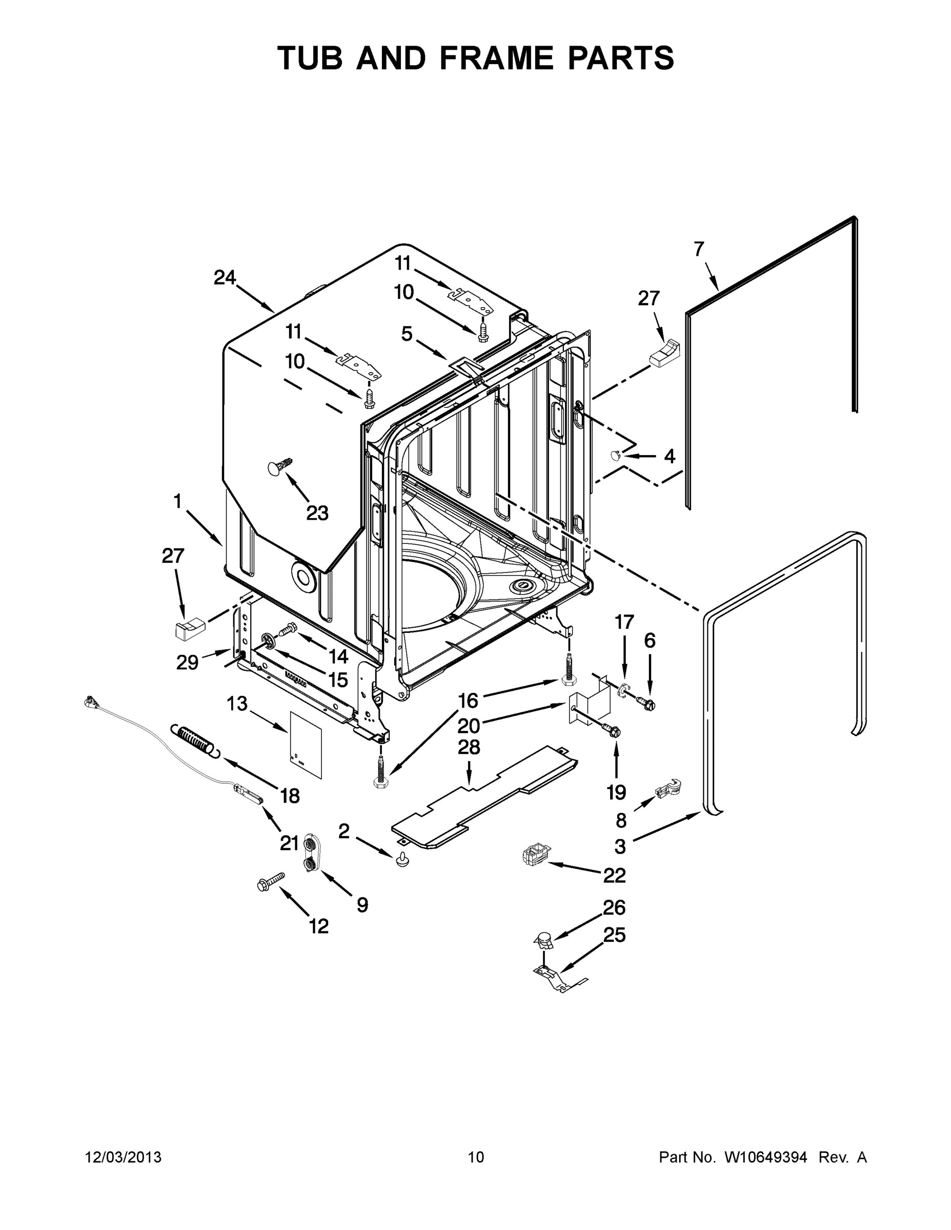 06 - TUB AND FRAME PARTS