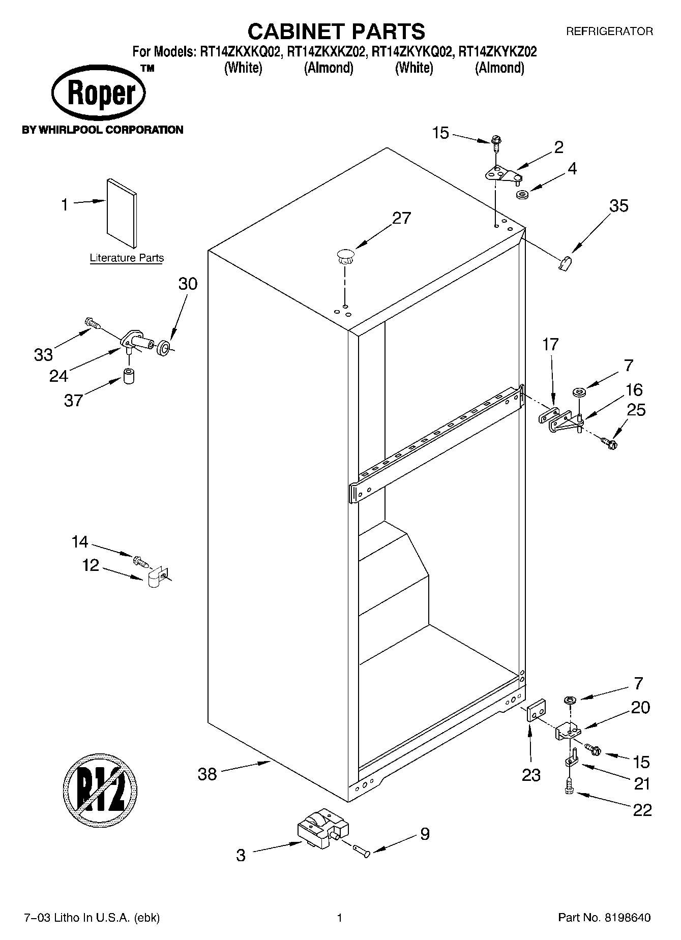 01 - CABINET PARTS