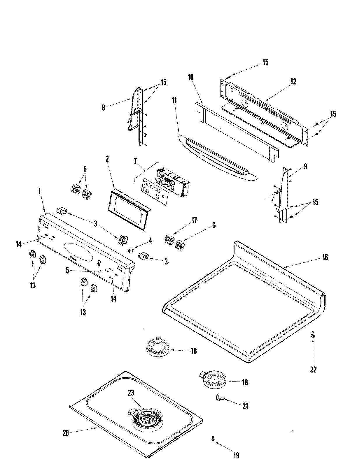 03 - CONTROL PANEL/TOP ASSEMBLY