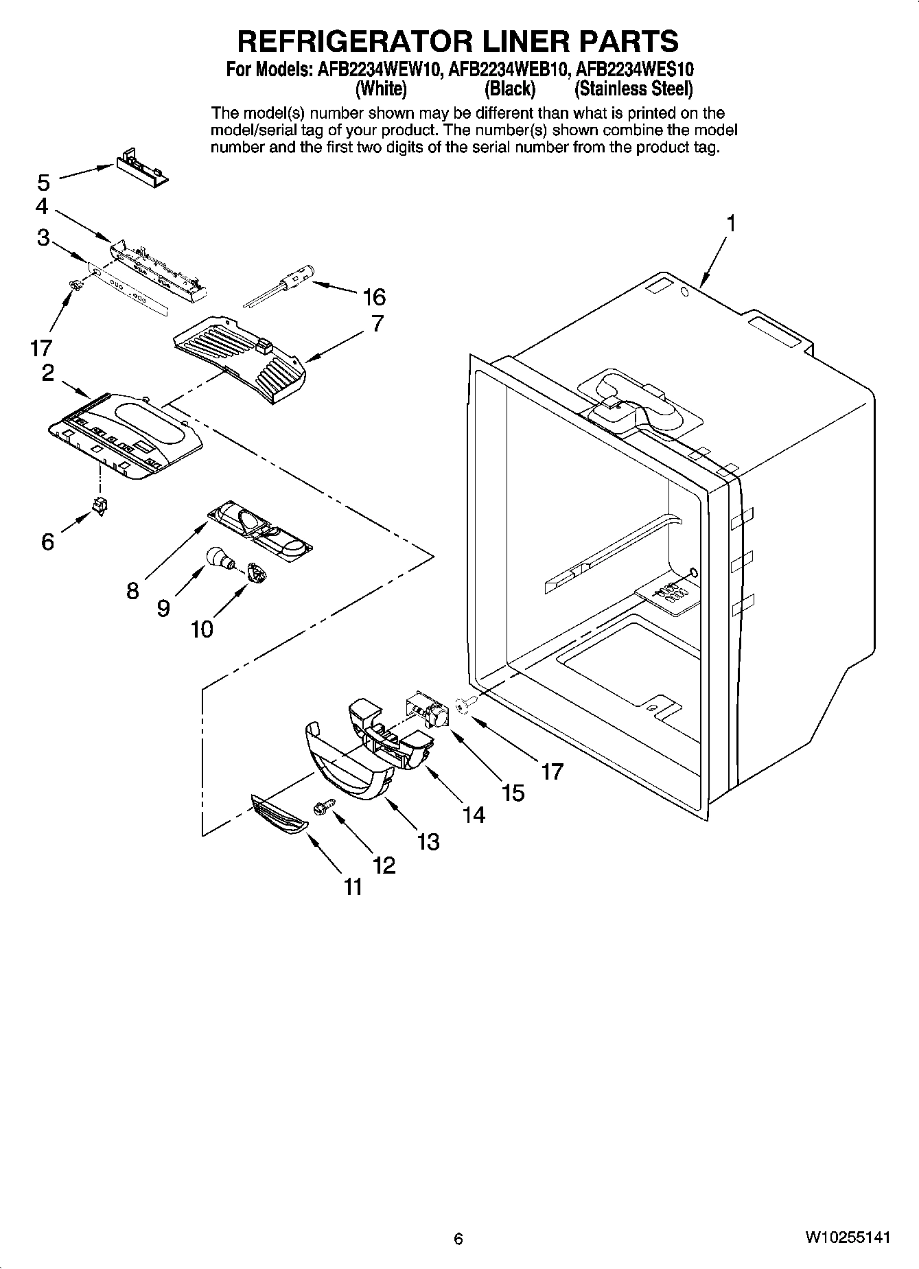 04 - REFRIGERATOR LINER PARTS